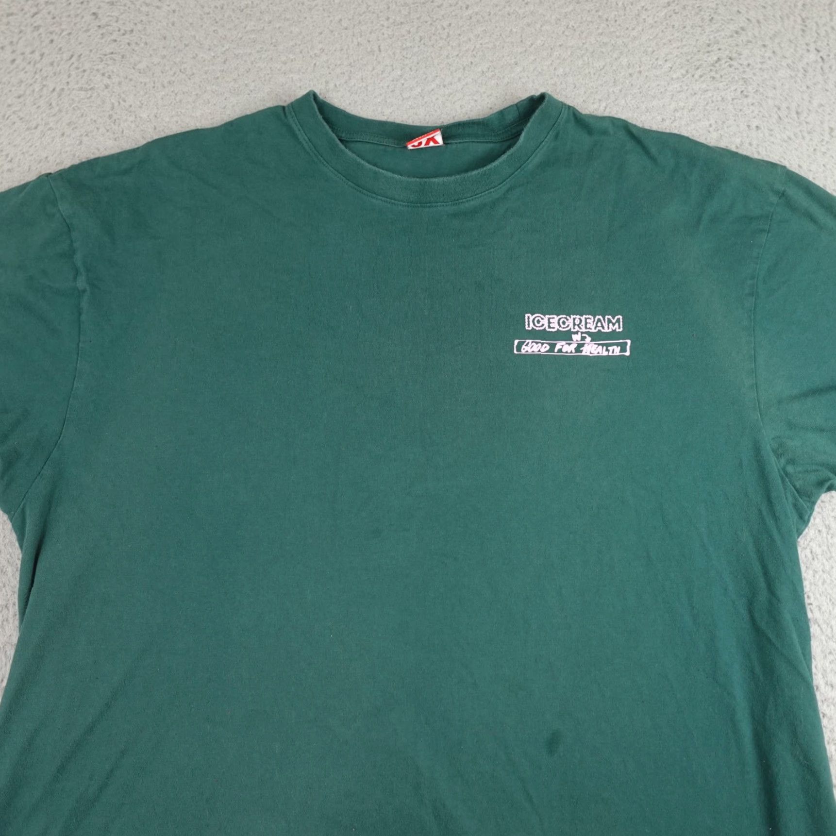 Vintage Ice Cream Shirt Mens 3X Green Good For Health Graphic Hip Hop Y2K Double-Sided Size US XXL / EU 58 / 5 - 5 Thumbnail