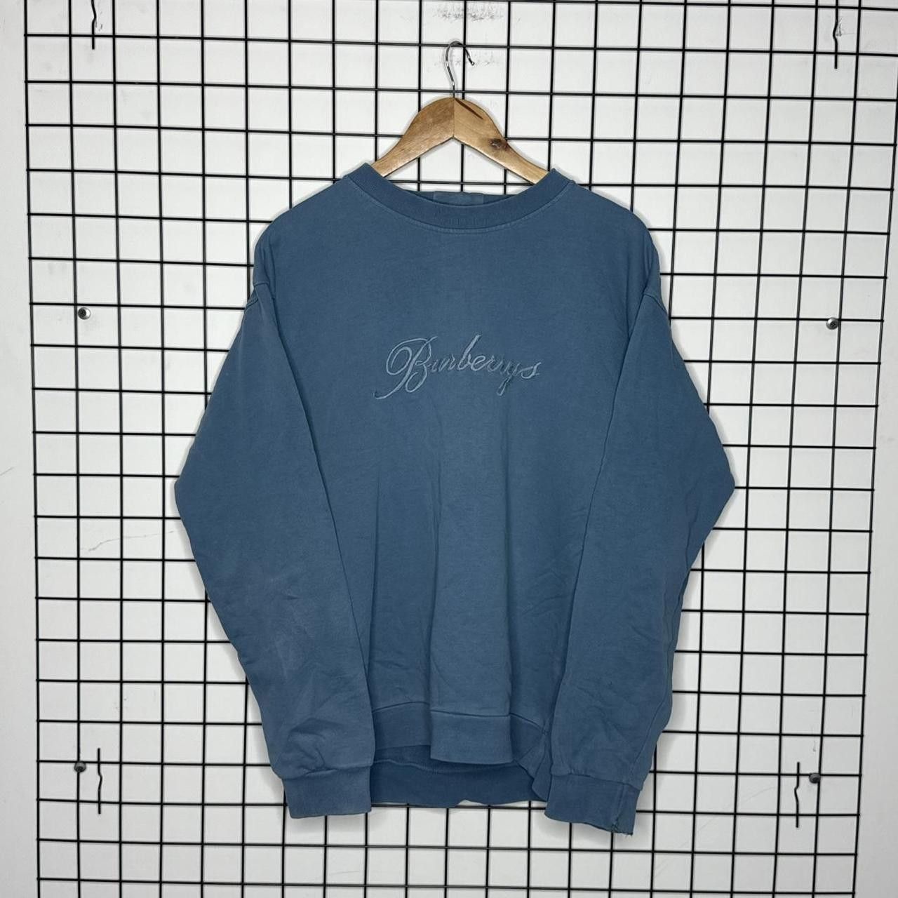 Burberry Burberrys Vintage 90s Sweatshirt Baby Blue Crewneck Size US L / EU 52-54 / 3 - 1 Thumbnail