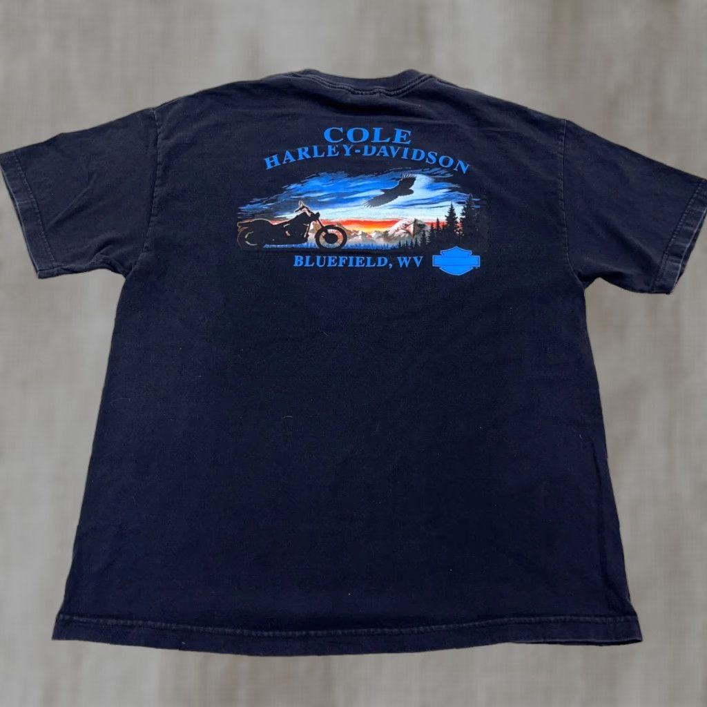Harley Davidson VINTAGE Harley-Davidson Shirt Men XL Black Wings Shield Nature Eagle Biker B Shirt XL Black Harley-Davidson Men Vintage 80s Logo Retro USA Size US XL / EU 56 / 4 - 1 Thumbnail