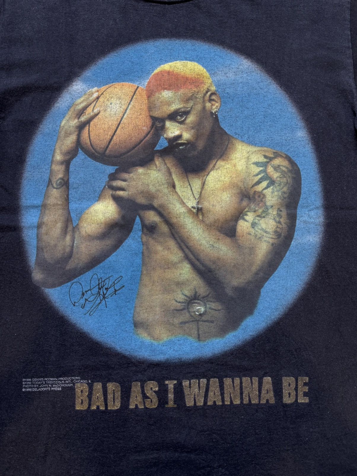 Rap Tees VINTAGE 90’S DENNIS RODMAN BAD AS I WANNA BE T SHIRT Size US M / EU 48-50 / 2 - 3 Thumbnail