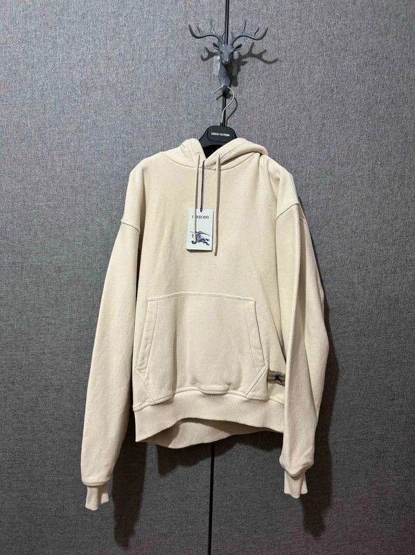 Burberry Burberry Men's Embroidered Logo Hoodie in Beige Size US S / EU 44-46 / 1 - 1 Thumbnail