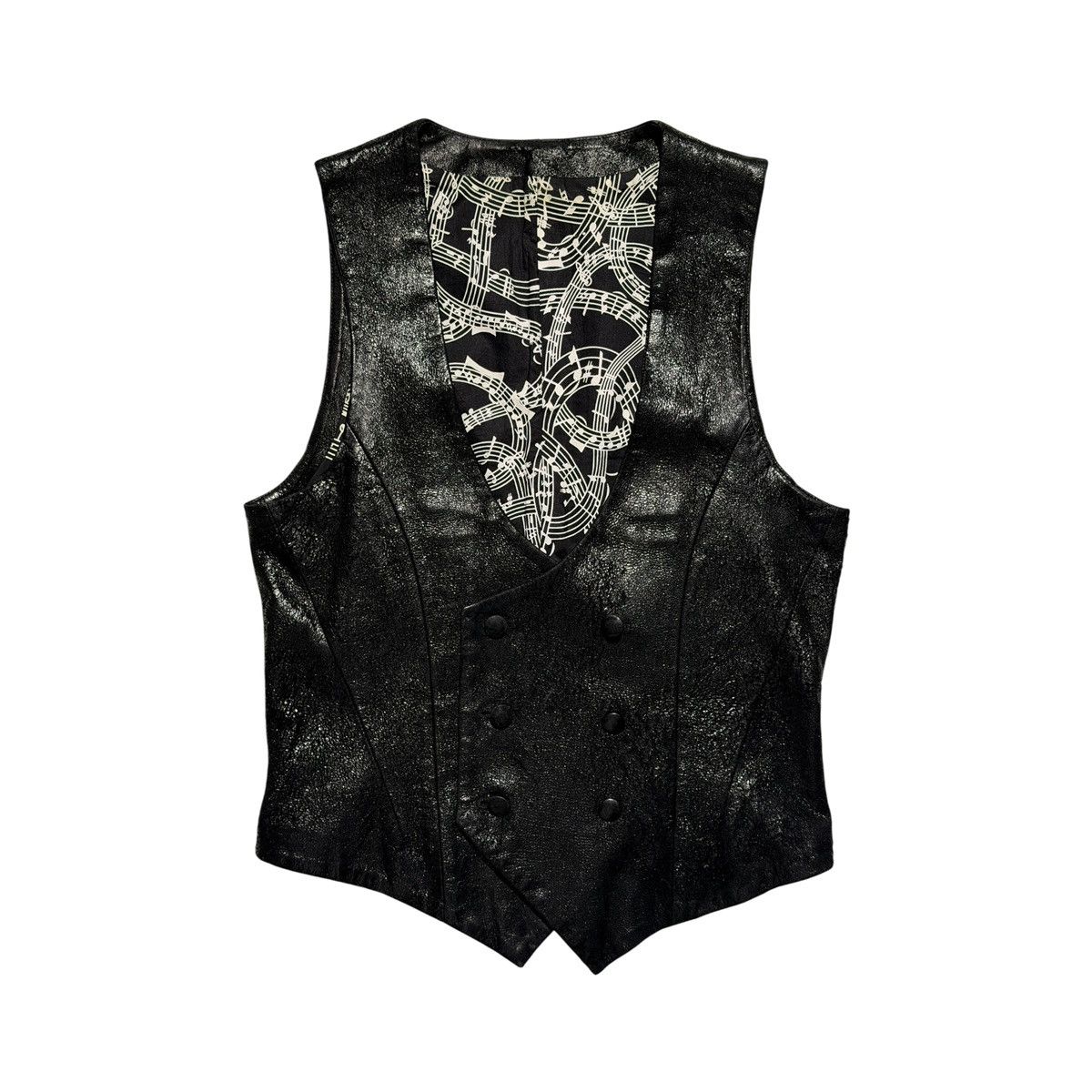 Number (N)ine Archive Blistered leather double breast vest Size US M / EU 48-50 / 2 - 1 Thumbnail