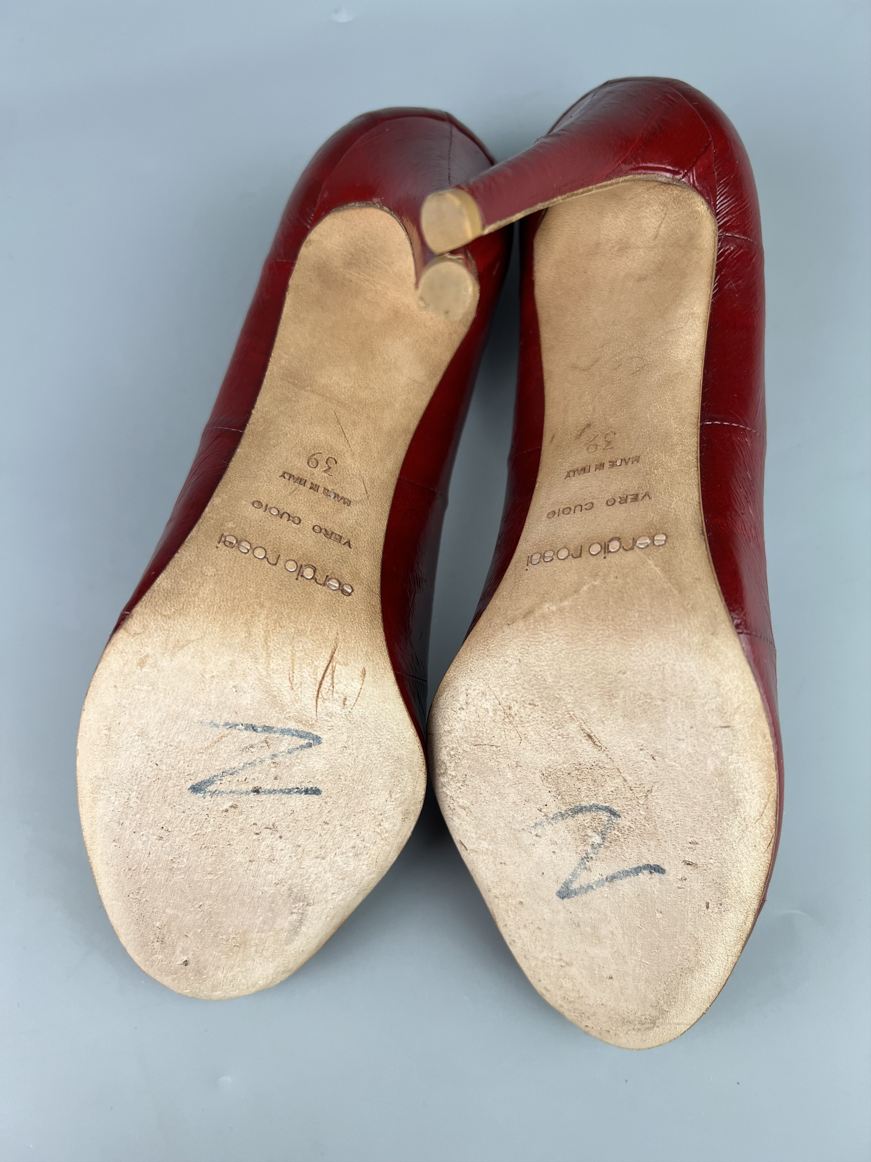 Sergio Rossi Sergio Rossi Red Leather Heels Size 39 Made in Italy Size US 9 / IT 39 - 8 Thumbnail