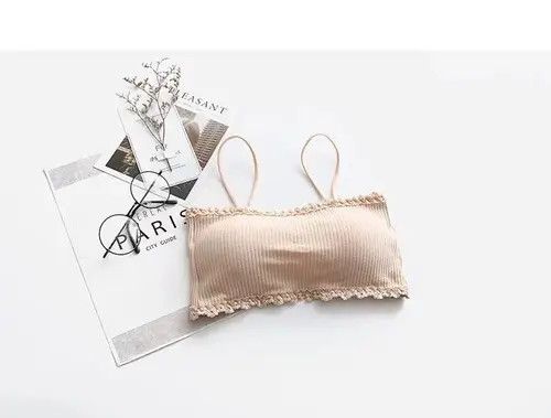 Japanese Brand × Vintage Women's Cotton Bra Female Tube Top Bra Women's Suspender Size ONE SIZE - 1 Thumbnail