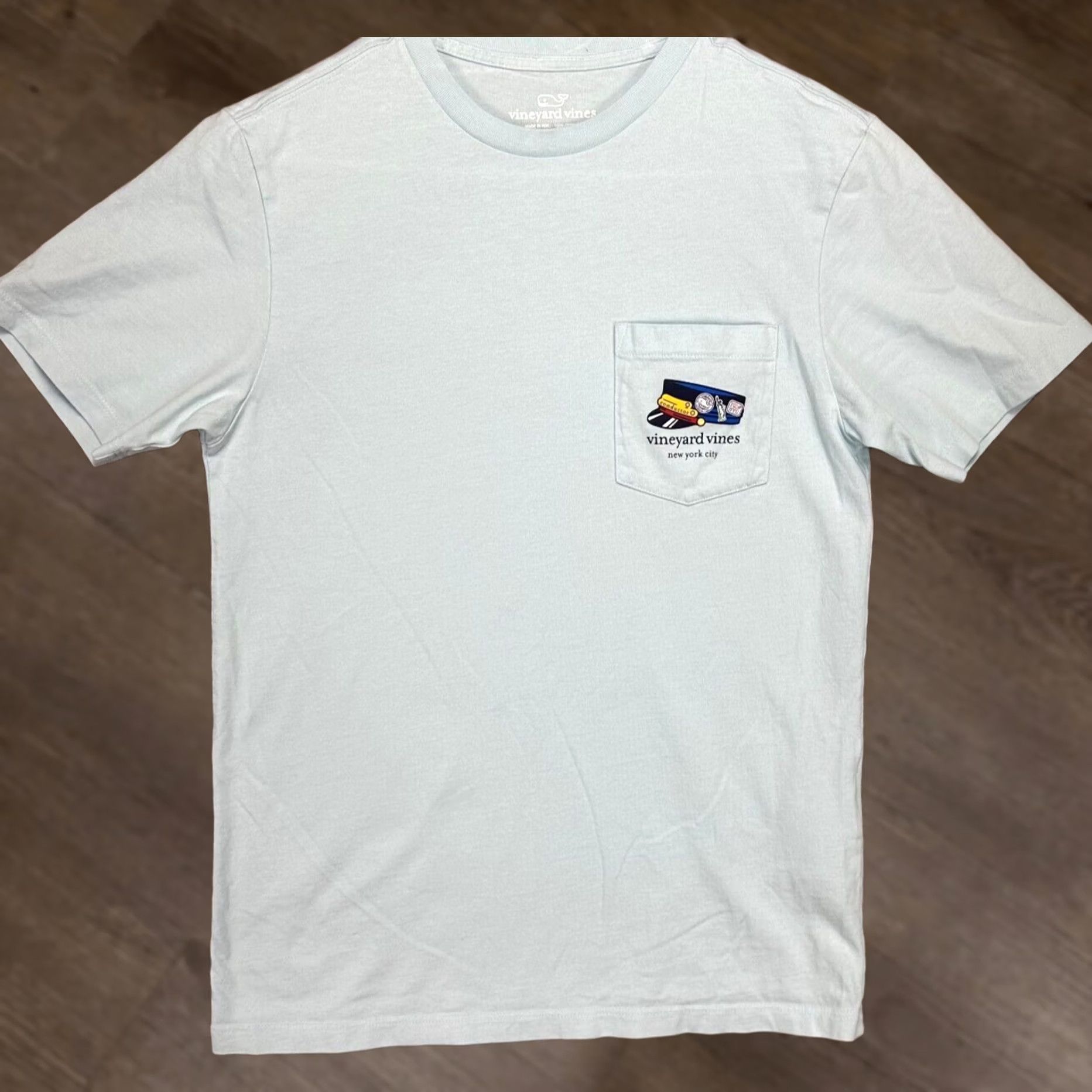 Vineyard Vines Vineyard Vines Pocket Tee Shirt Mens XS Light Blue Graphic Print Pocket Tee T-Shirt Short Sleeve Crew Neck Size US XS / EU 42 / 0 - 1 Thumbnail