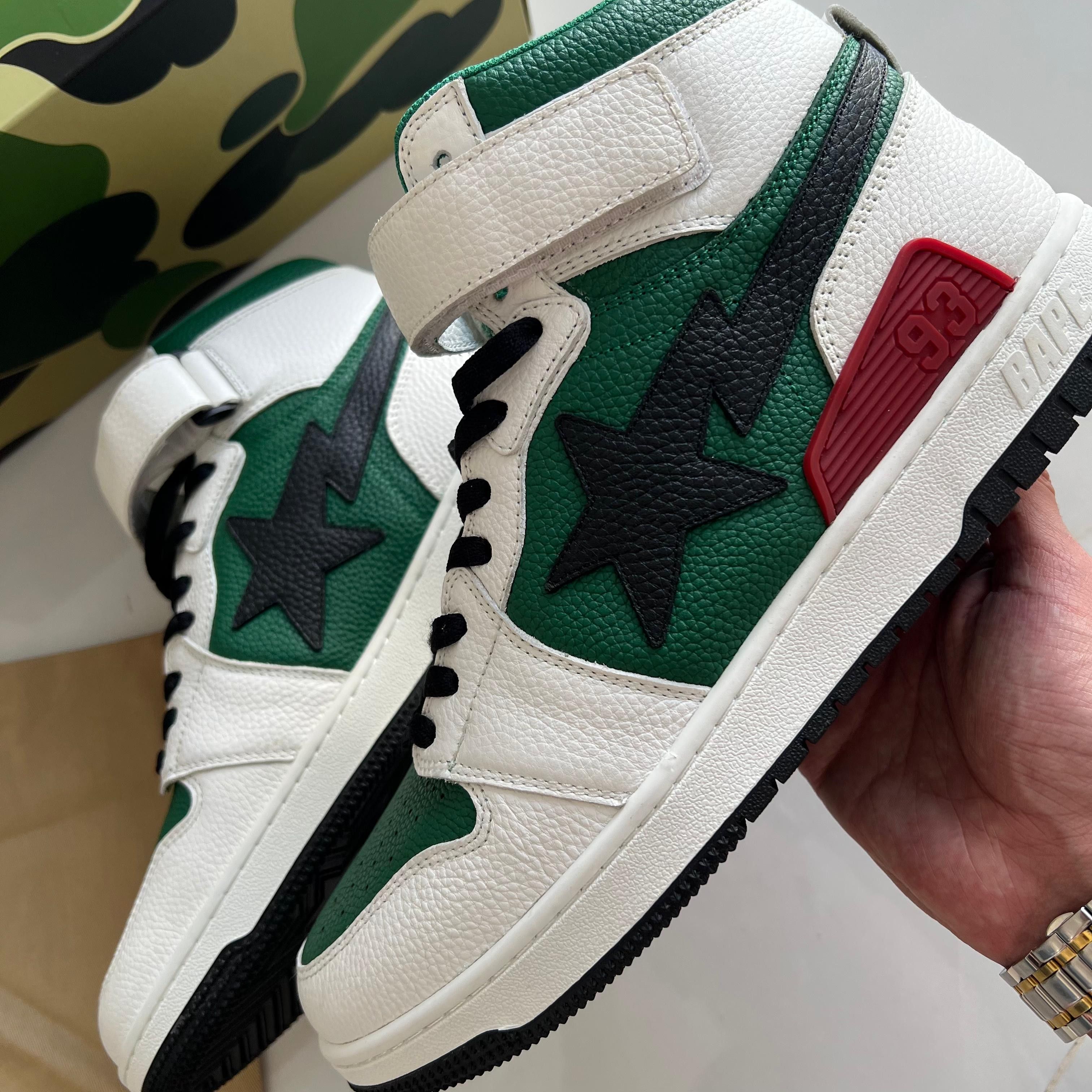 Bape Bapesta Sk8 Green/White 2021 Size US 10.5 / EU 43-44 - 4 Thumbnail