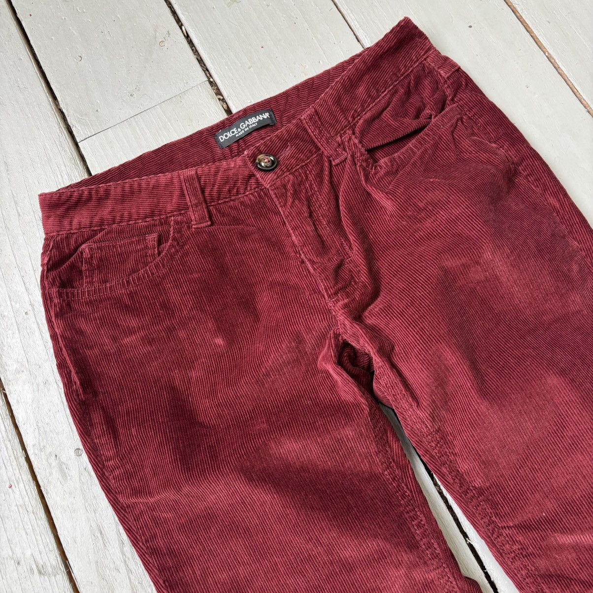 Dolce & Gabbana Wine Red Corduroy Pants Size US 28 / EU 44 - 2 Thumbnail