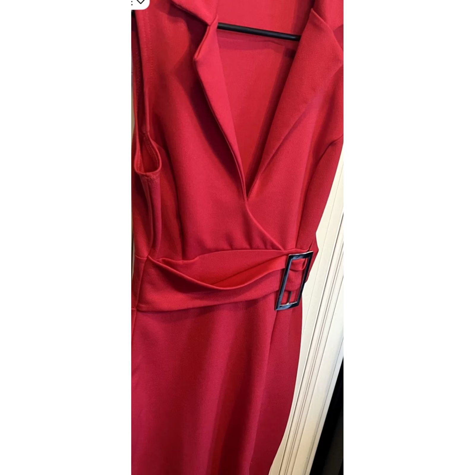 Boohoo BOOHOO BELTED RED MINI DRESS SZ 4 Size S / US 4 / IT 40 - 2 Thumbnail