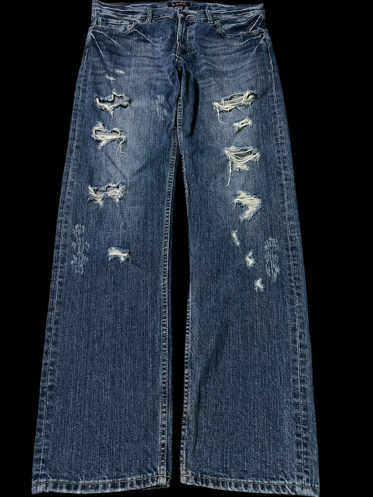 Beauty Beast × If Six Was Nine × Japanese Brand 💥Insane 90’s Style Japanese Sorridere Distress Washed Jean Size US 33 - 1 Thumbnail