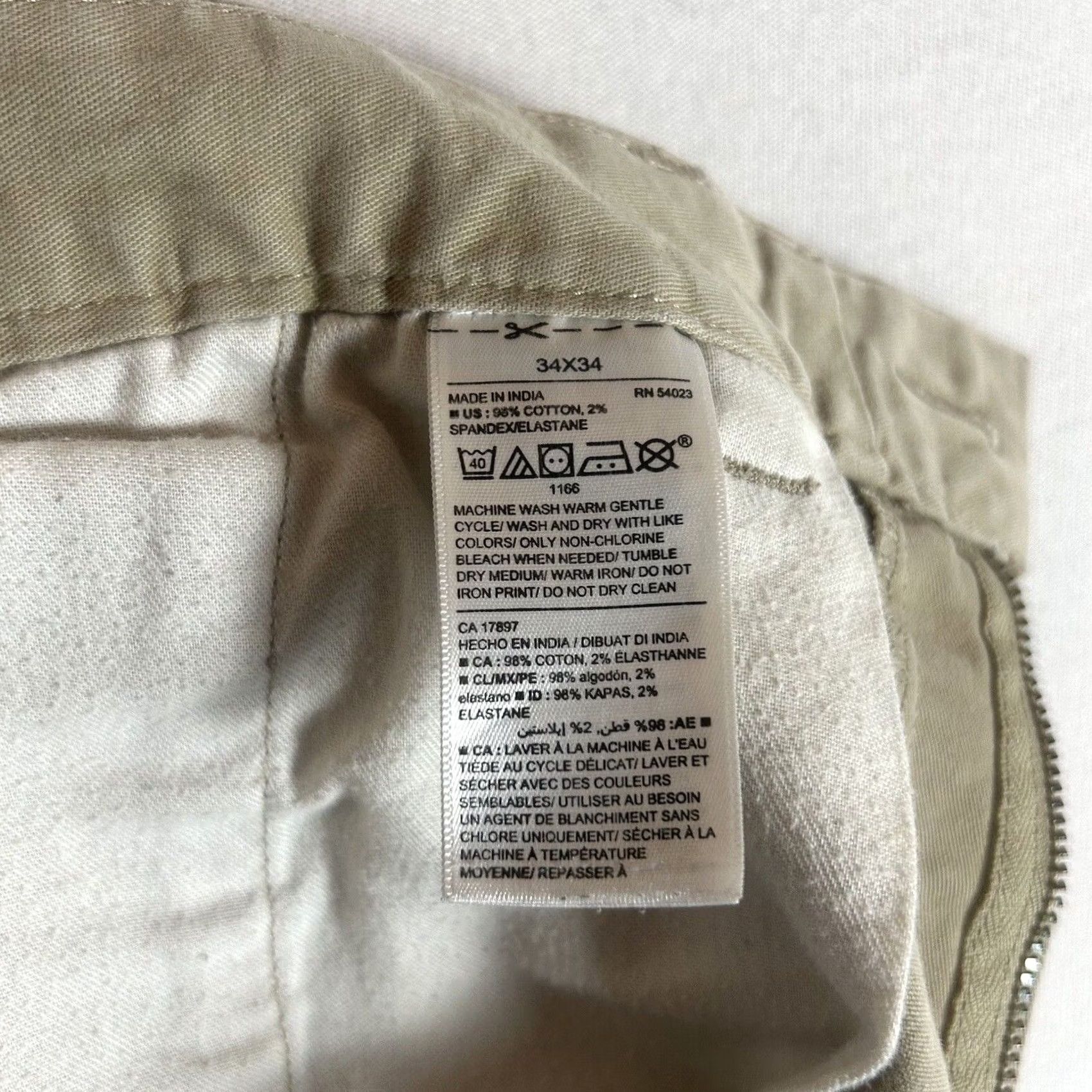 Old Navy Old Navy Khakis Pants Mens 34x34 Straight Workwear Tan Beige Casual Slim Fit Pants Khaki Type: Pants Mens Size 34 Inseam 34 Regular Waist 34 Size US 34 / EU 50 - 4 Thumbnail