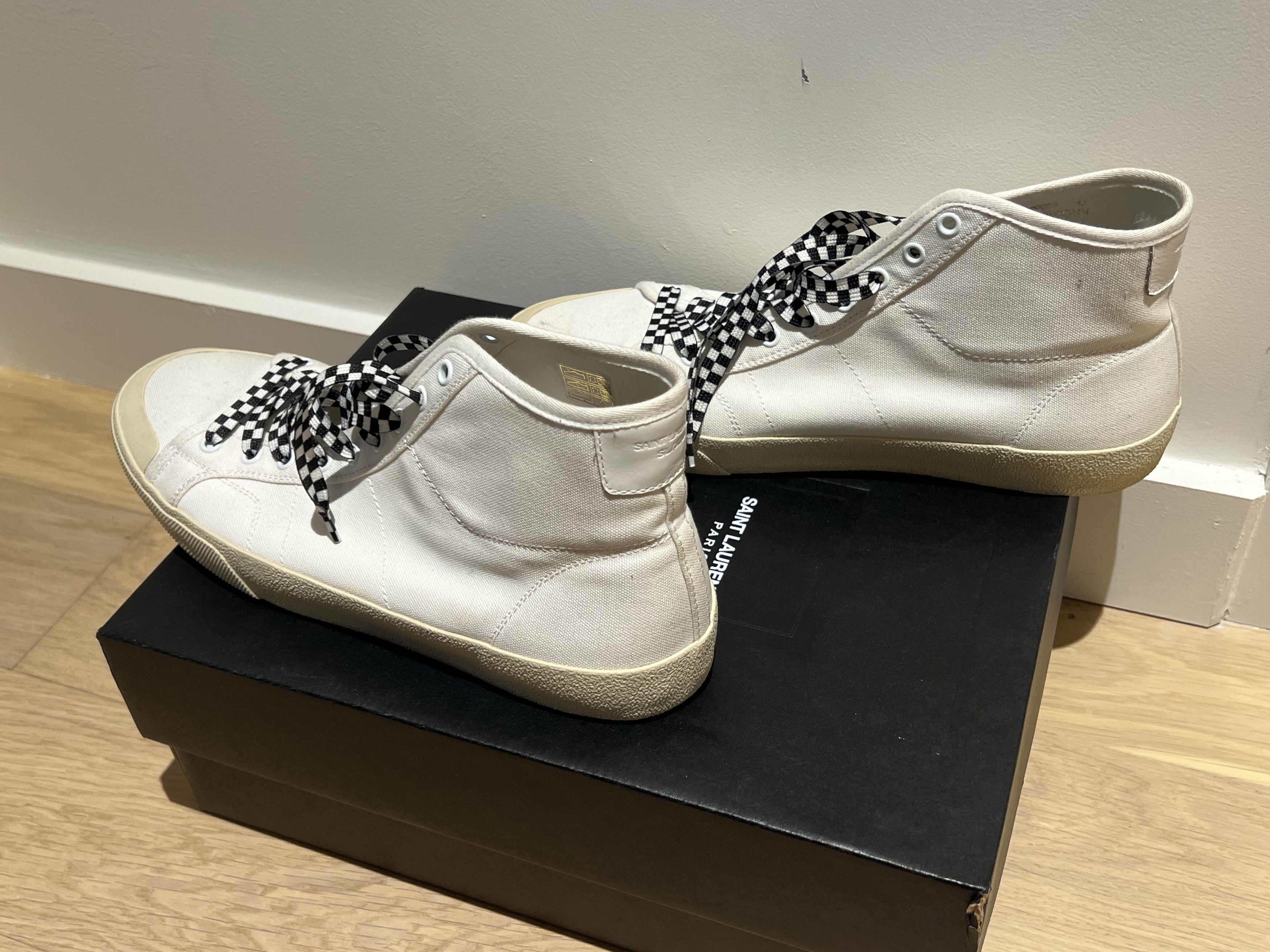 Saint Laurent Paris SURF SOUND CANVAS SNEAKERS STUDS Size US 12 / EU 45 - 9 Thumbnail