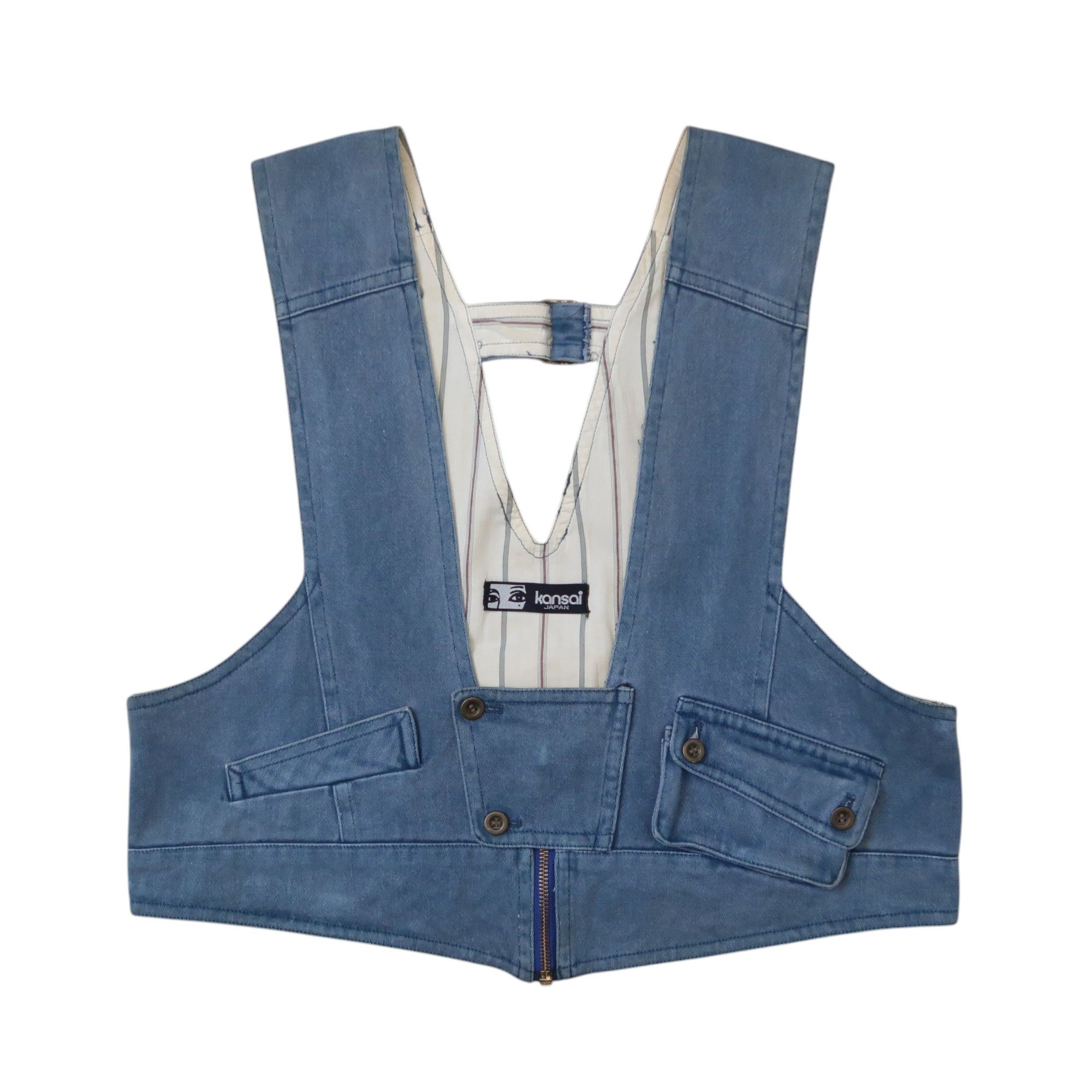 Kansai Yamamoto 1980s Kansai Eye x Akira Cyber Punk Denim Vest Utility Size US M / EU 48-50 / 2 - 1 Thumbnail