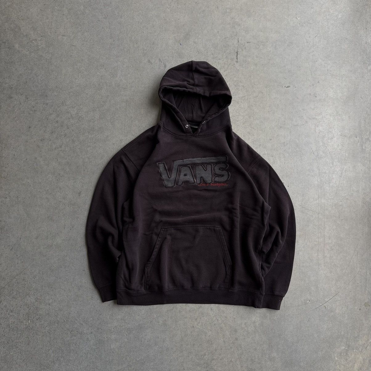 Vans Vintage Vans Black Faded Hoodie Streetwear XL Baggy Heavy Size US XL / EU 56 / 4 - 5 Thumbnail