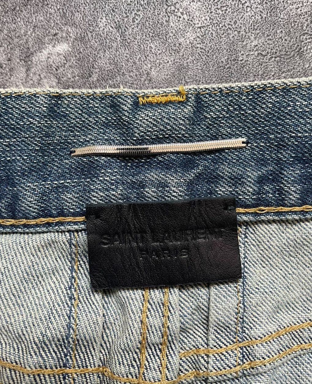 Saint Laurent Paris saint Laurent blue distressed denim pants. Size US 29 - 5 Thumbnail