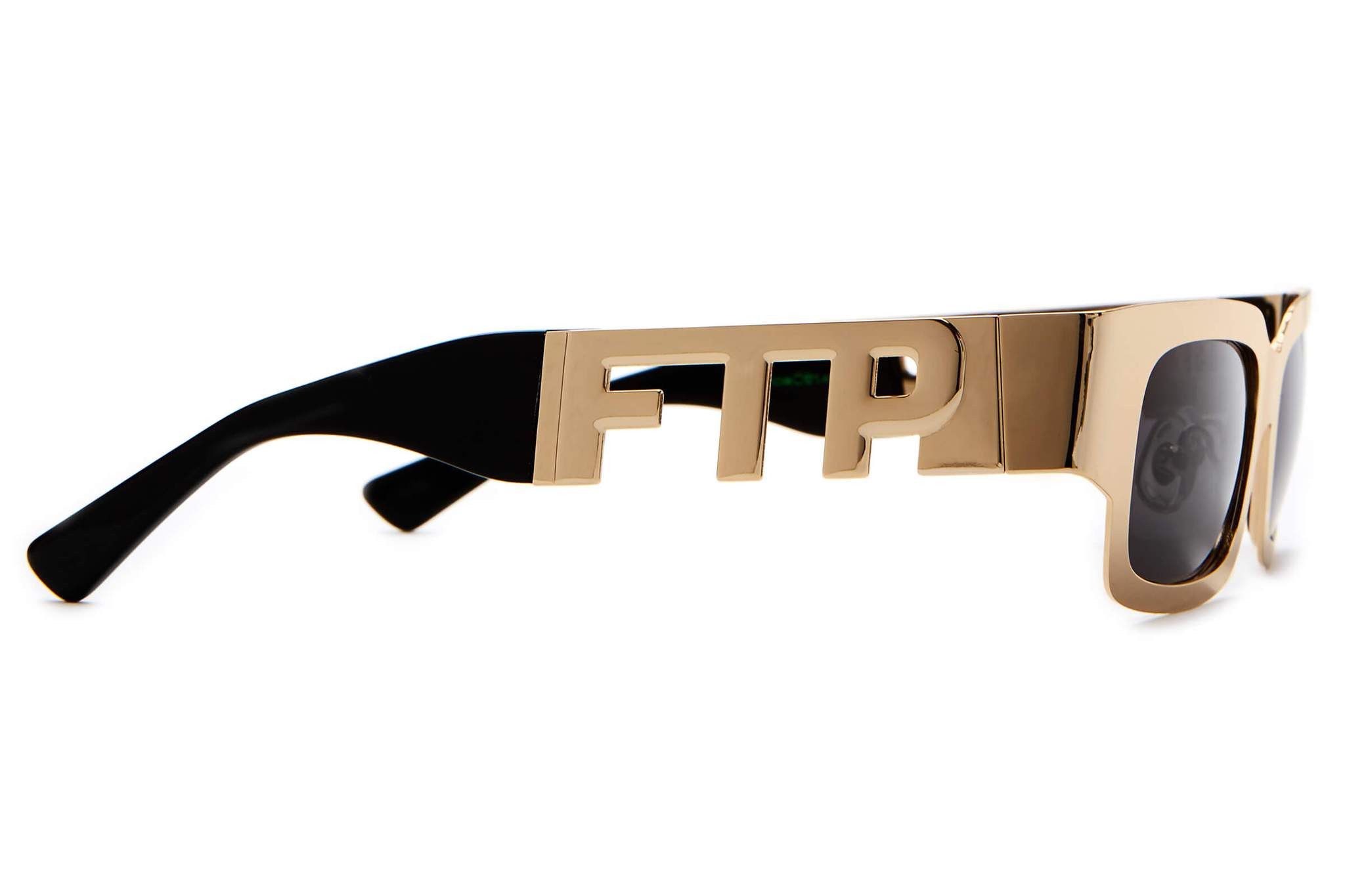 Fuck The Population FTP + CRAP EYEWEAR THE FTP STEEL - Polished Gold Size ONE SIZE - 3 Thumbnail