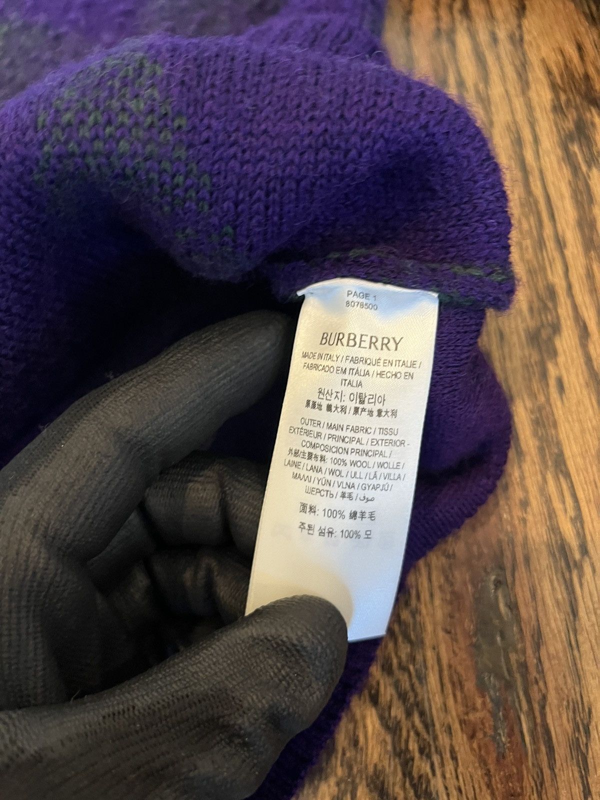 Burberry Burberry Cropped Argyle Wool Sweater Size L / US 10 / IT 46 - 18 Thumbnail