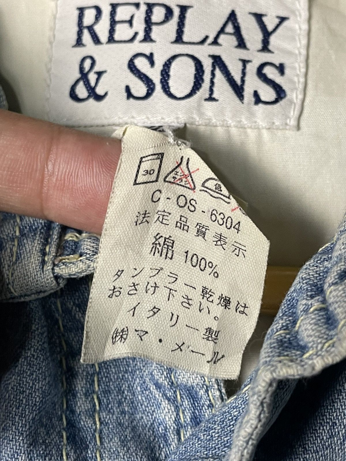 Japanese Brand × Vintage Replay & Sons Denim Button Up Shirts (93) Size US XS / EU 42 / 0 - 5 Thumbnail