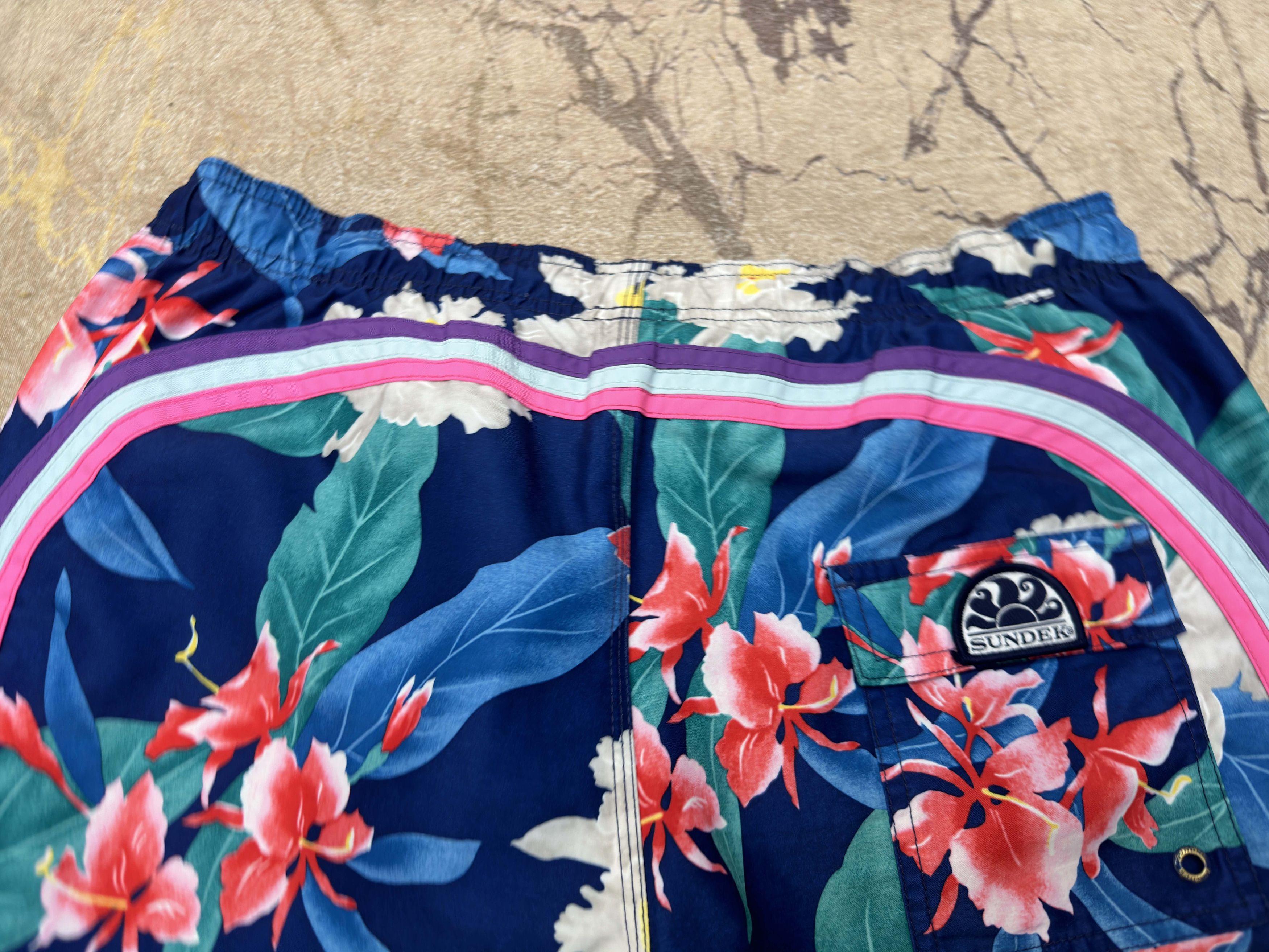 Sundek Sundek S Tropical Beach Shorts Trunks Bath Suit Size S 31 32 Size US 30 / EU 46 - 2 Thumbnail