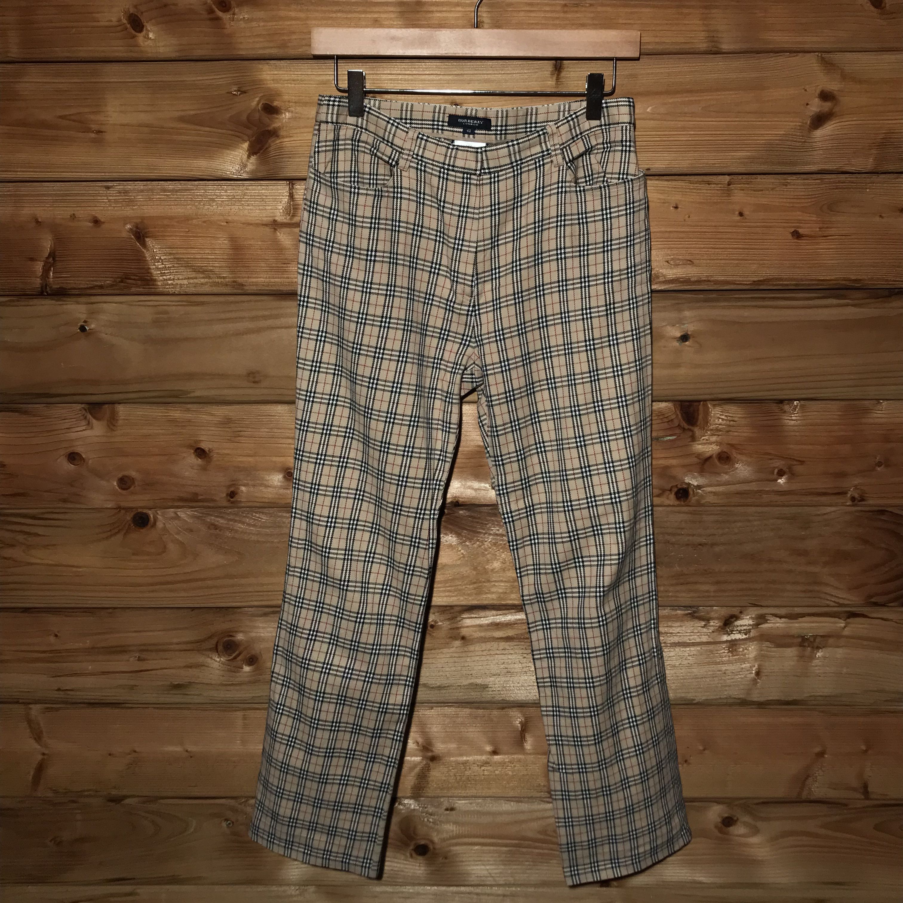 Plaid Pants Burberry Trousers Mens Vintage Burberry Mens Plaid