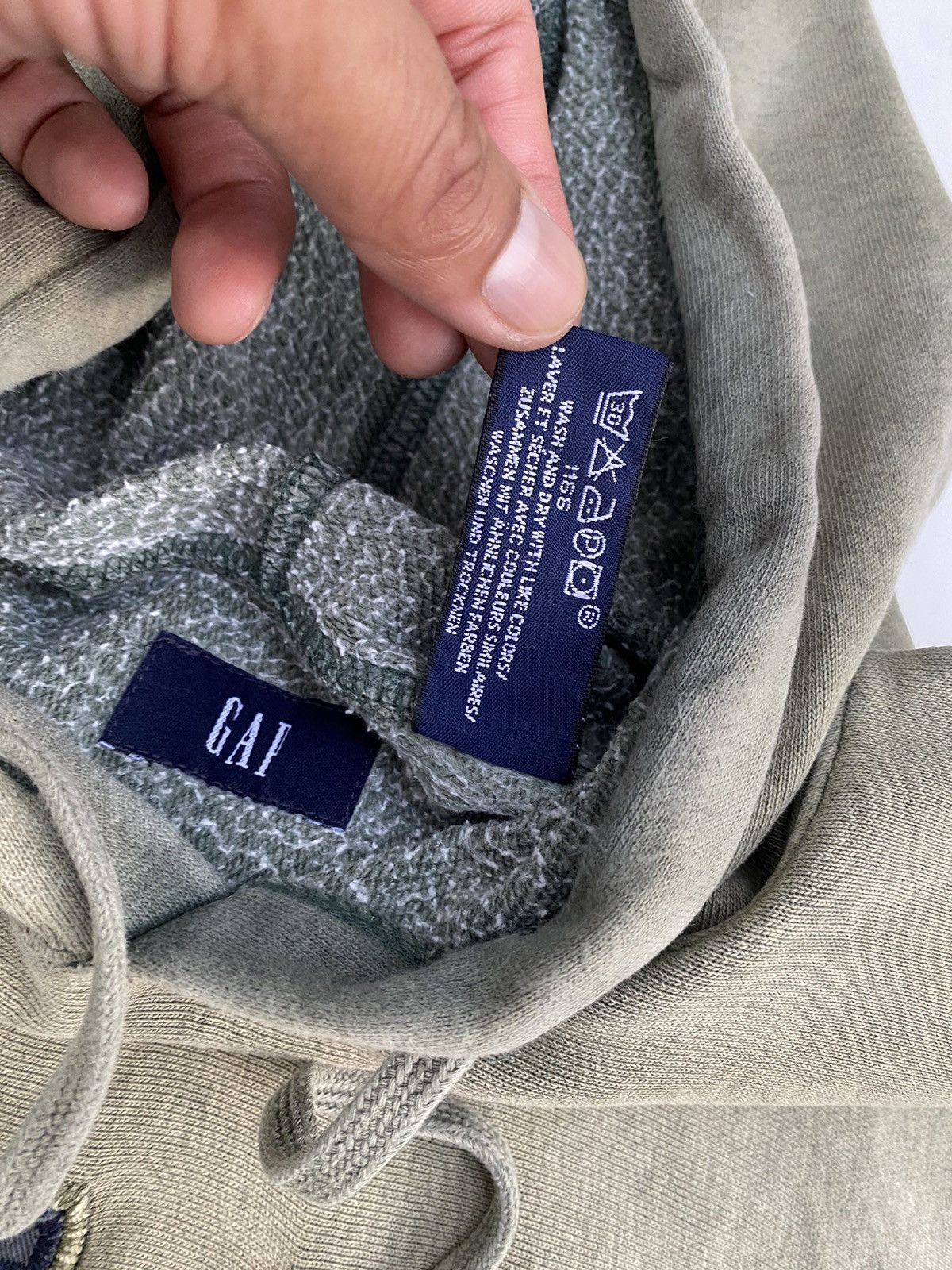 Gap Vtg Gap Hoodie Sun Faded Mos Green Size US L / EU 52-54 / 3 - 7 Thumbnail