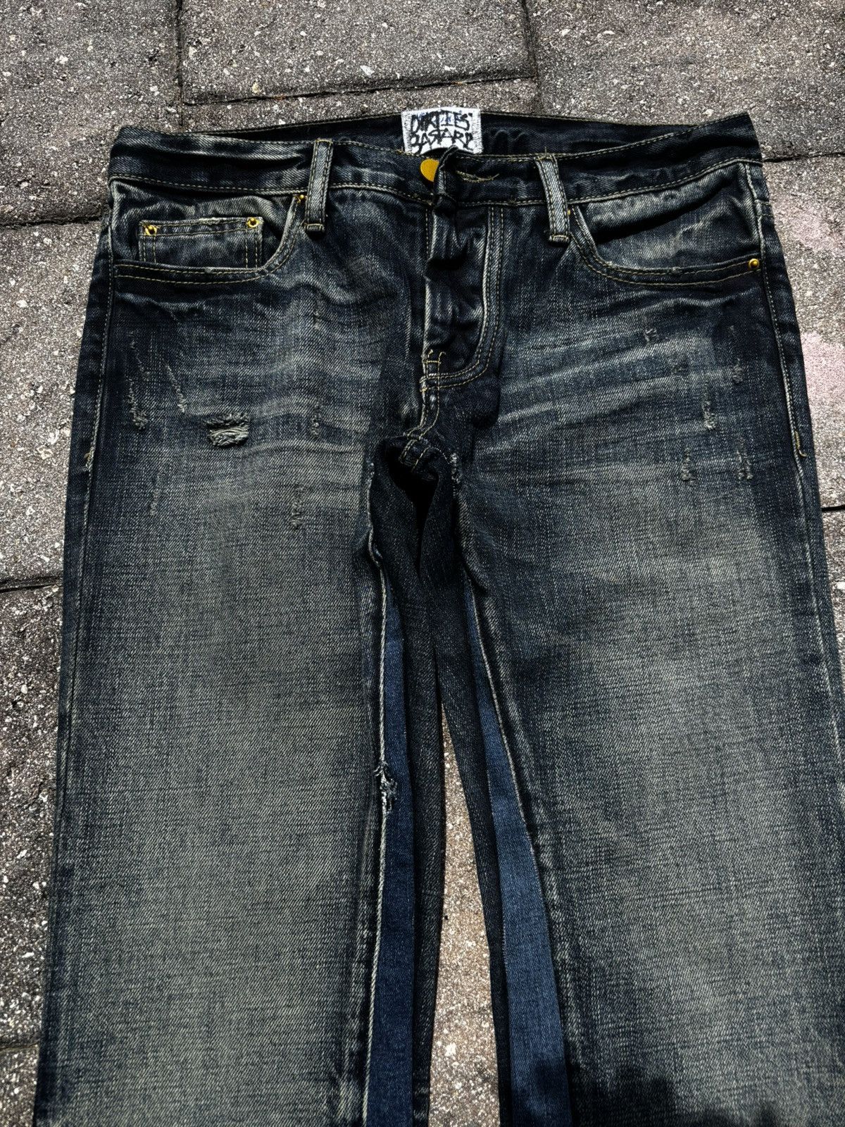 Japanese Brand × Vintage reworked flared mudwash denim Size US 30 / EU 46 - 3 Thumbnail