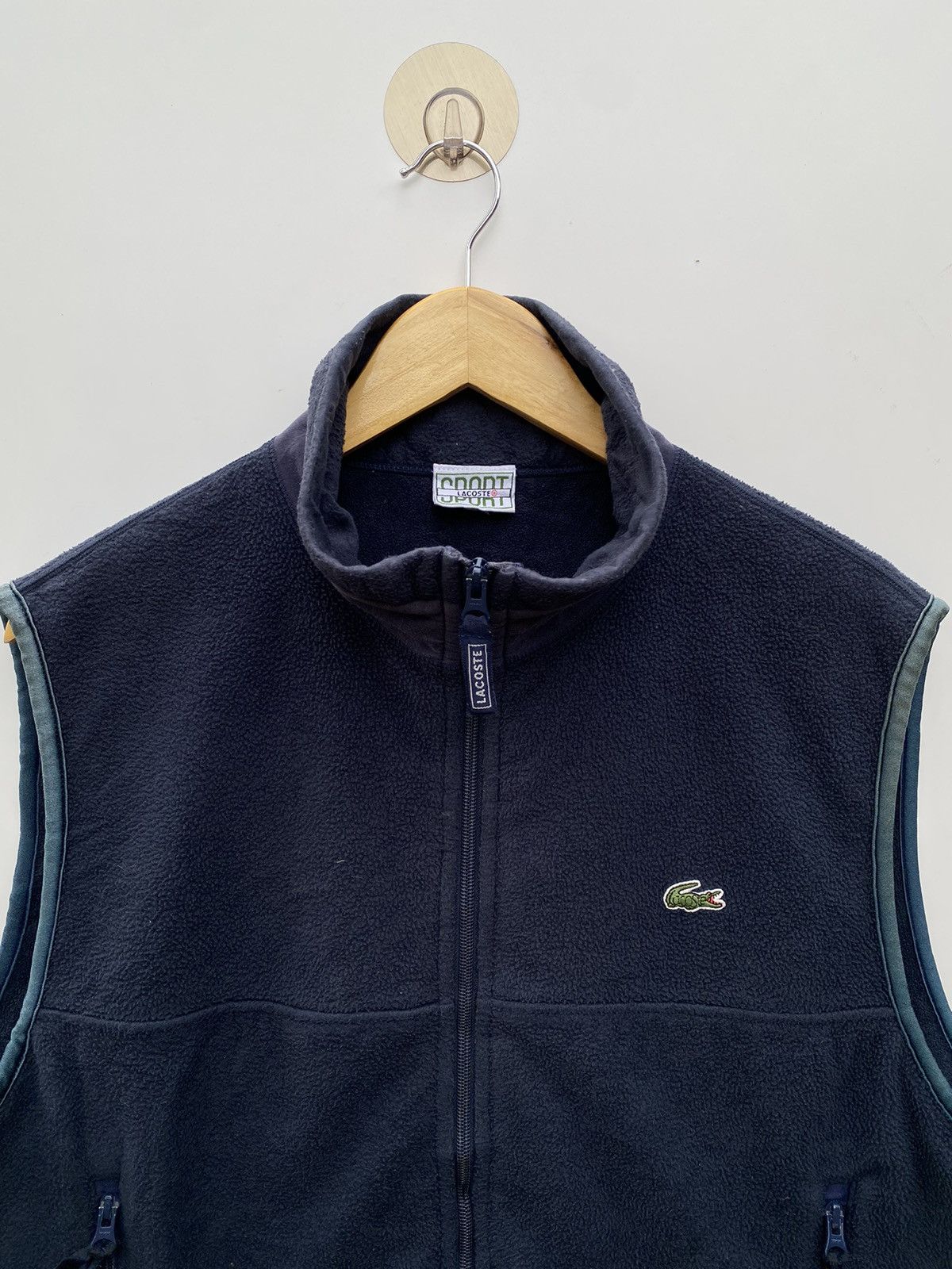 Lacoste × Vintage Lacoste Zip Fleece Sweater Jacket Size US L / EU 52-54 / 3 - 2 Thumbnail