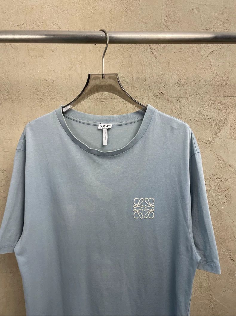 Loewe loewe Haze blue embroidered small logo short sleeve 2506-Ne Size US L / EU 52-54 / 3 - 3 Thumbnail
