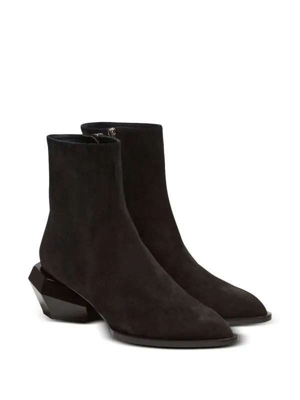 Balmain o1s1wg111225 Billy Suede Ankle Boots in Black Size US 12 / EU 45 - 2 Thumbnail