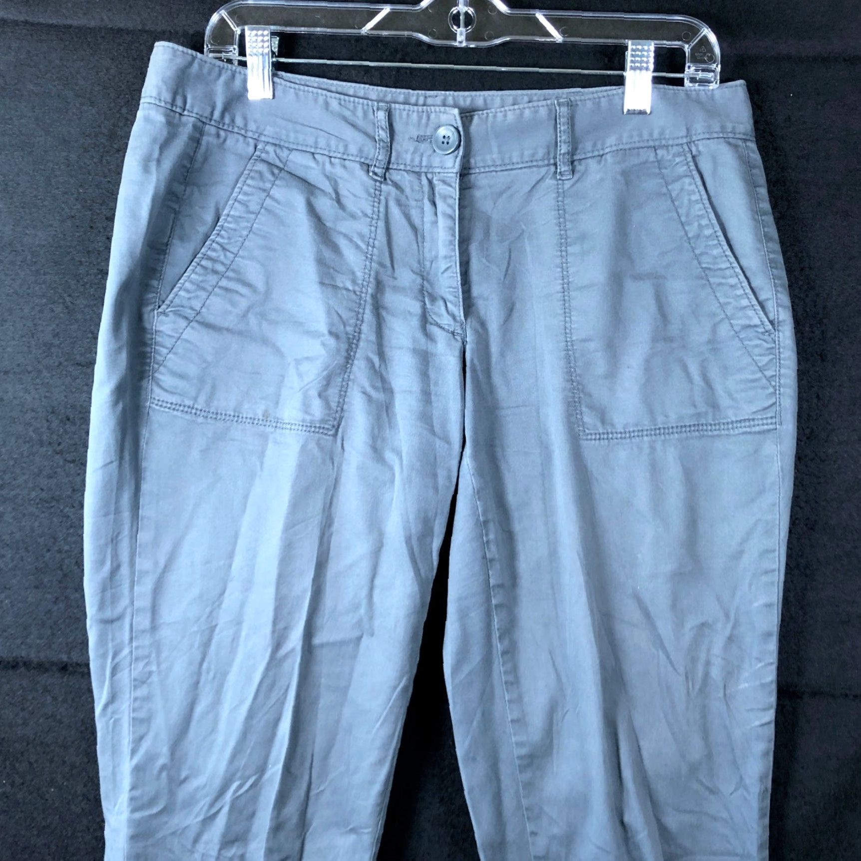 Loft Ann Taylor LOFT Womens Pants 6 Gray Mid Rise Relaxed Skinny Stretch Size 28" / US 6 / IT 42 - 2 Thumbnail