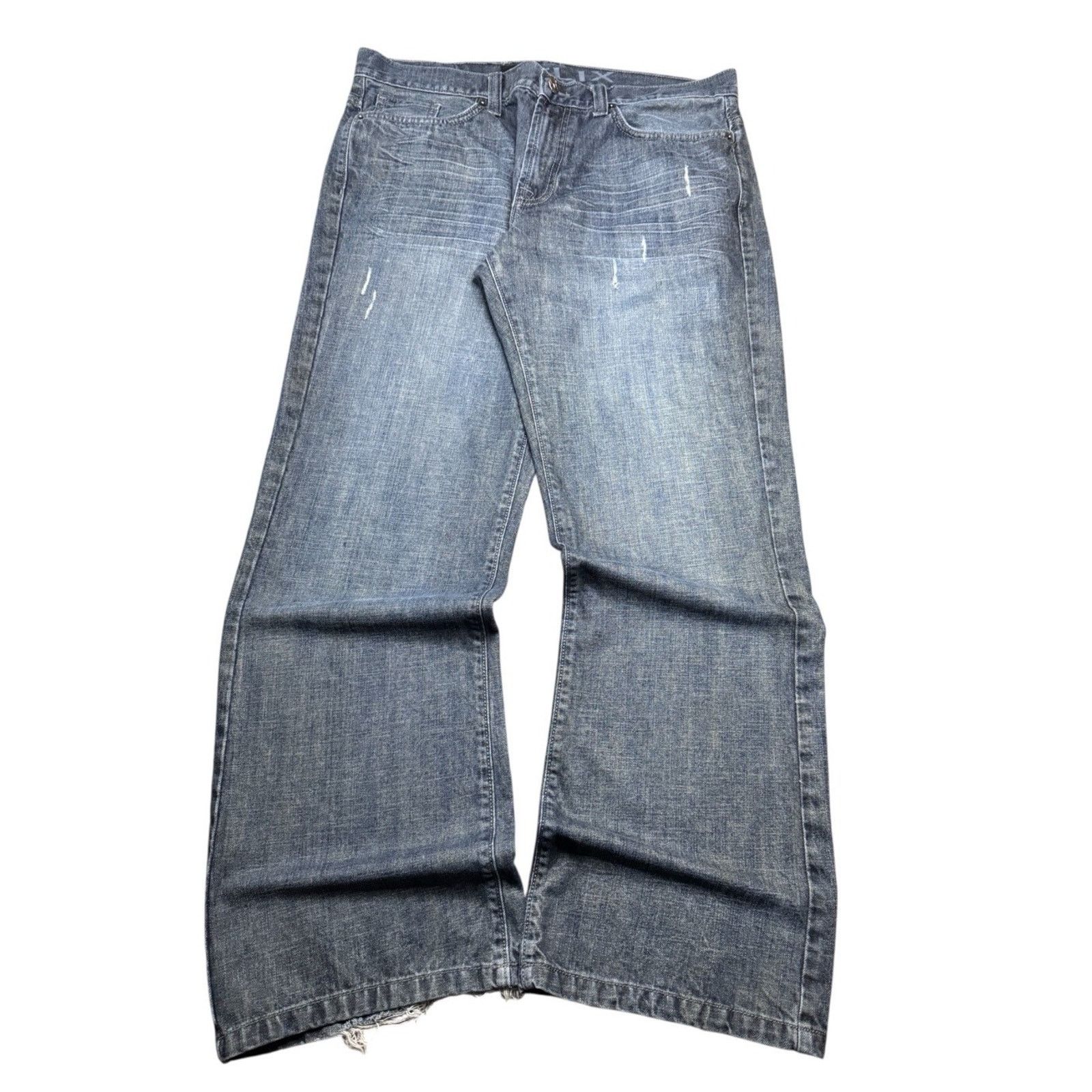 Helix Y2k Helix Relaxed Bootcut Distressed Jeans 38x31 Skater Size US 38 / EU 54 - 3 Thumbnail