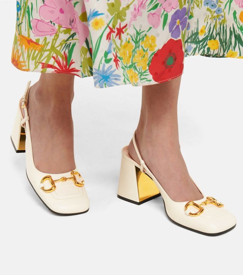 Gucci Horsebit Leather Slingback Pumps Size US 6 / IT 36 - 2 Thumbnail