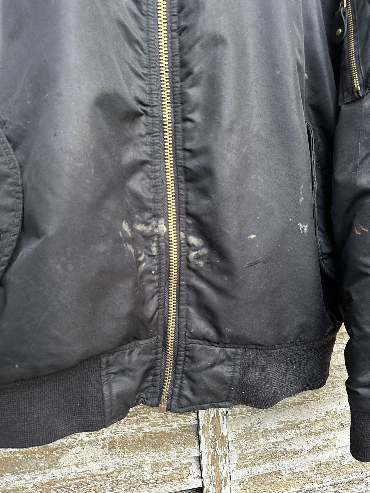 Vintage 🪖Vintage THRASHED MA-1 Man Intermediate Bomber Jacket Size US L / EU 52-54 / 3 - 11 Thumbnail