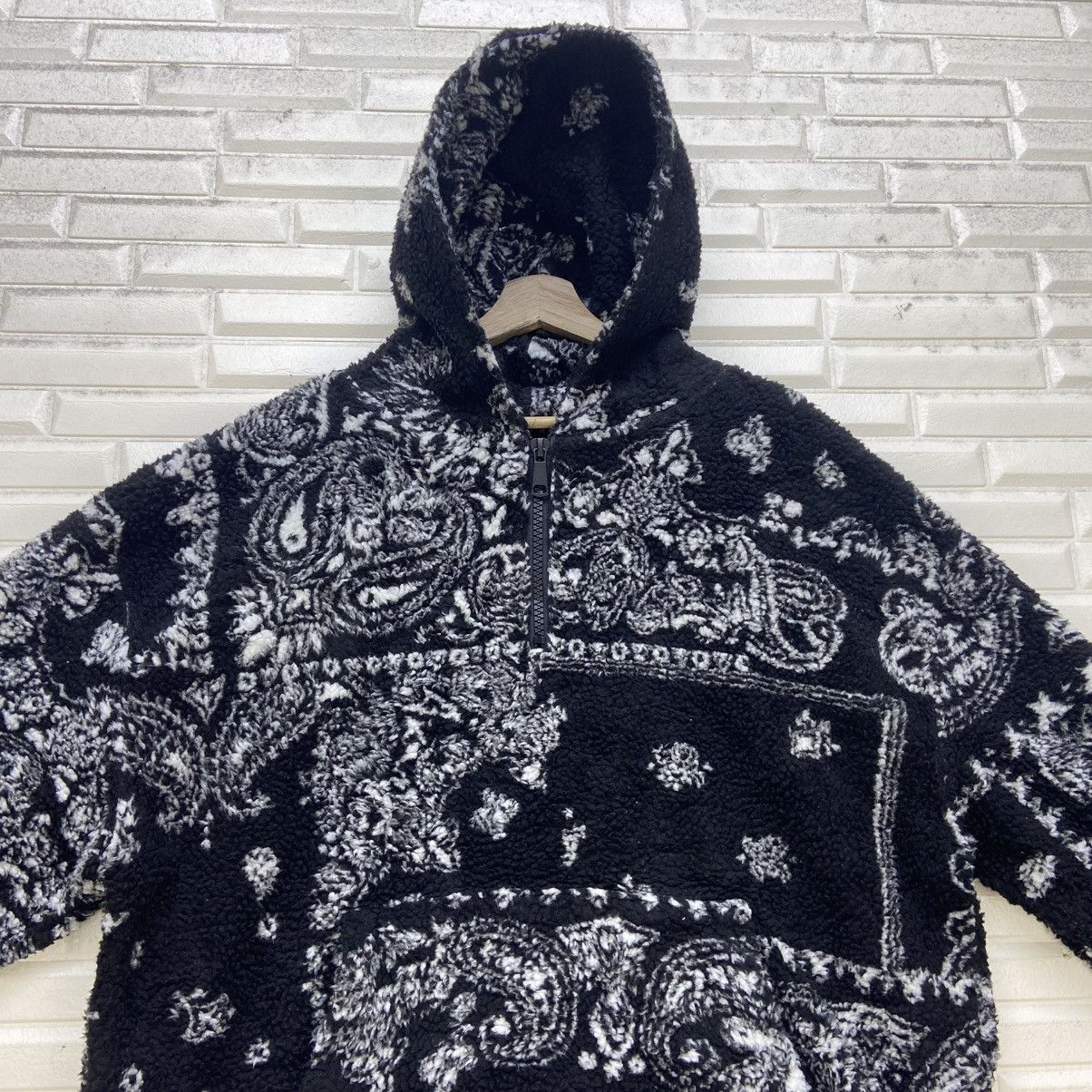 Japanese Brand Tyghus Paisley Art Sherpa Half Zipper Oversize Loose Jacket Size US L / EU 52-54 / 3 - 10 Thumbnail