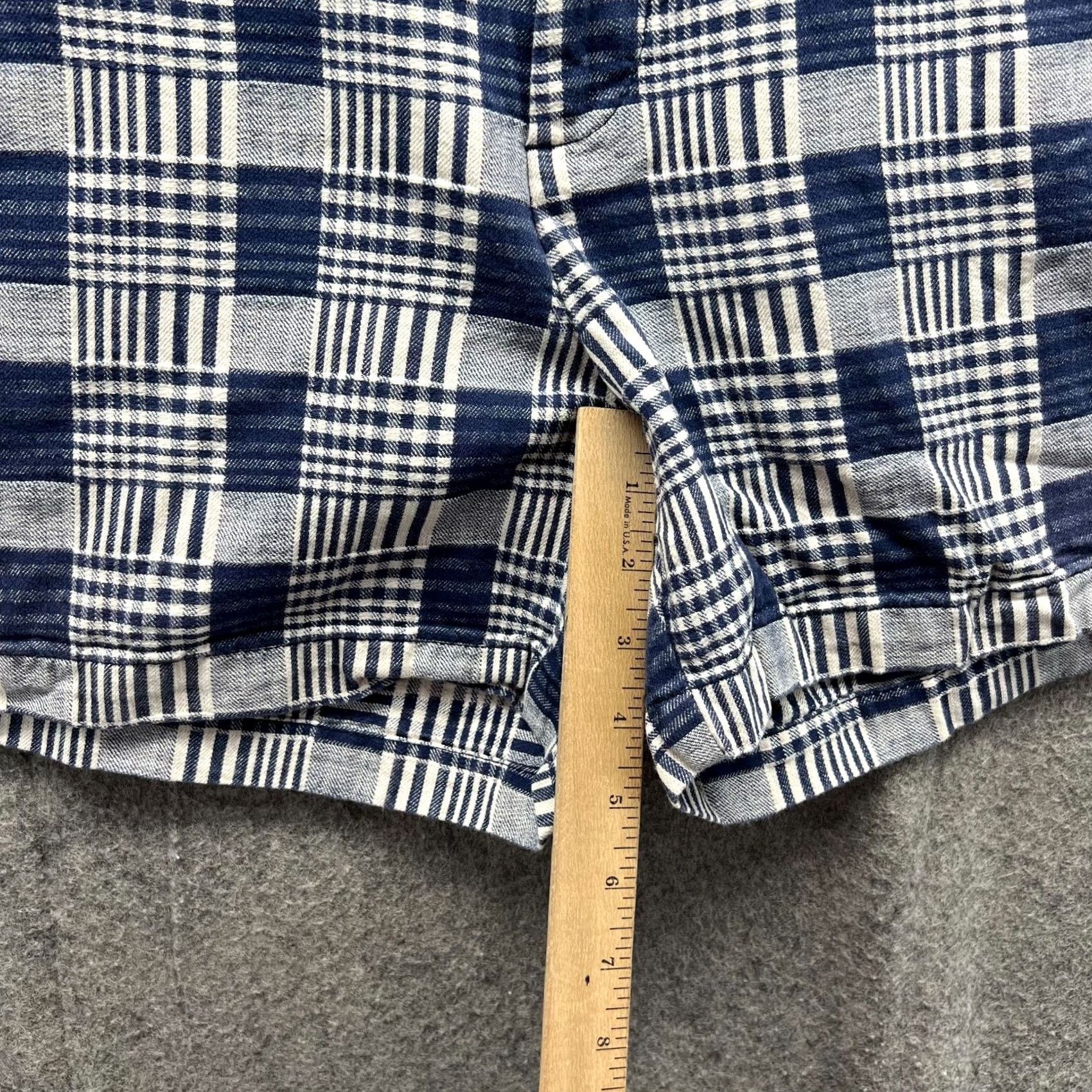 Tommy Hilfiger Tommy Hilfiger Shorts Womens 10 Blue White Chino Flat Front Cotton Glen Check Size 32" / US 10 / IT 46 - 5 Thumbnail