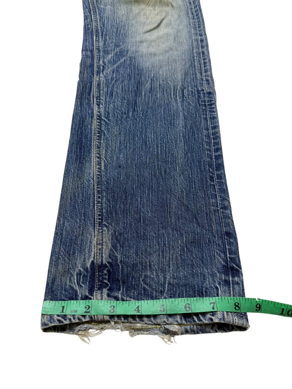Edwin Vintage Edwin 503 Blue Trip Japan Distressed Loose Jeans Size US 32 / EU 48 - 13 Thumbnail
