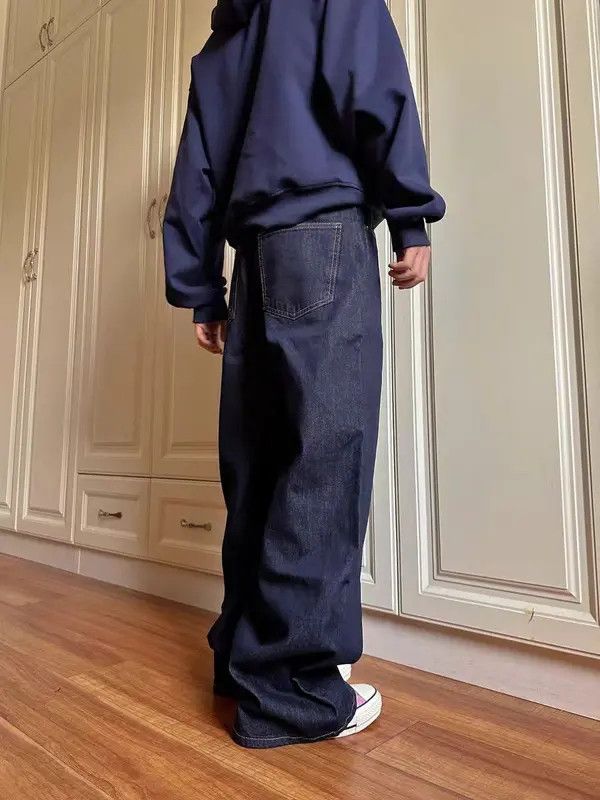 VIBE Vintage street Y2K straight leg button up baggy jeans Size US 33 - 1 Thumbnail