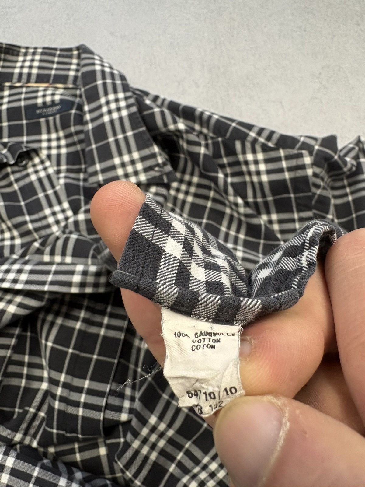 Burberry Burberry London Vintage 2000s Black Check Shirt Rare England Size US XL / EU 56 / 4 - 14 Thumbnail