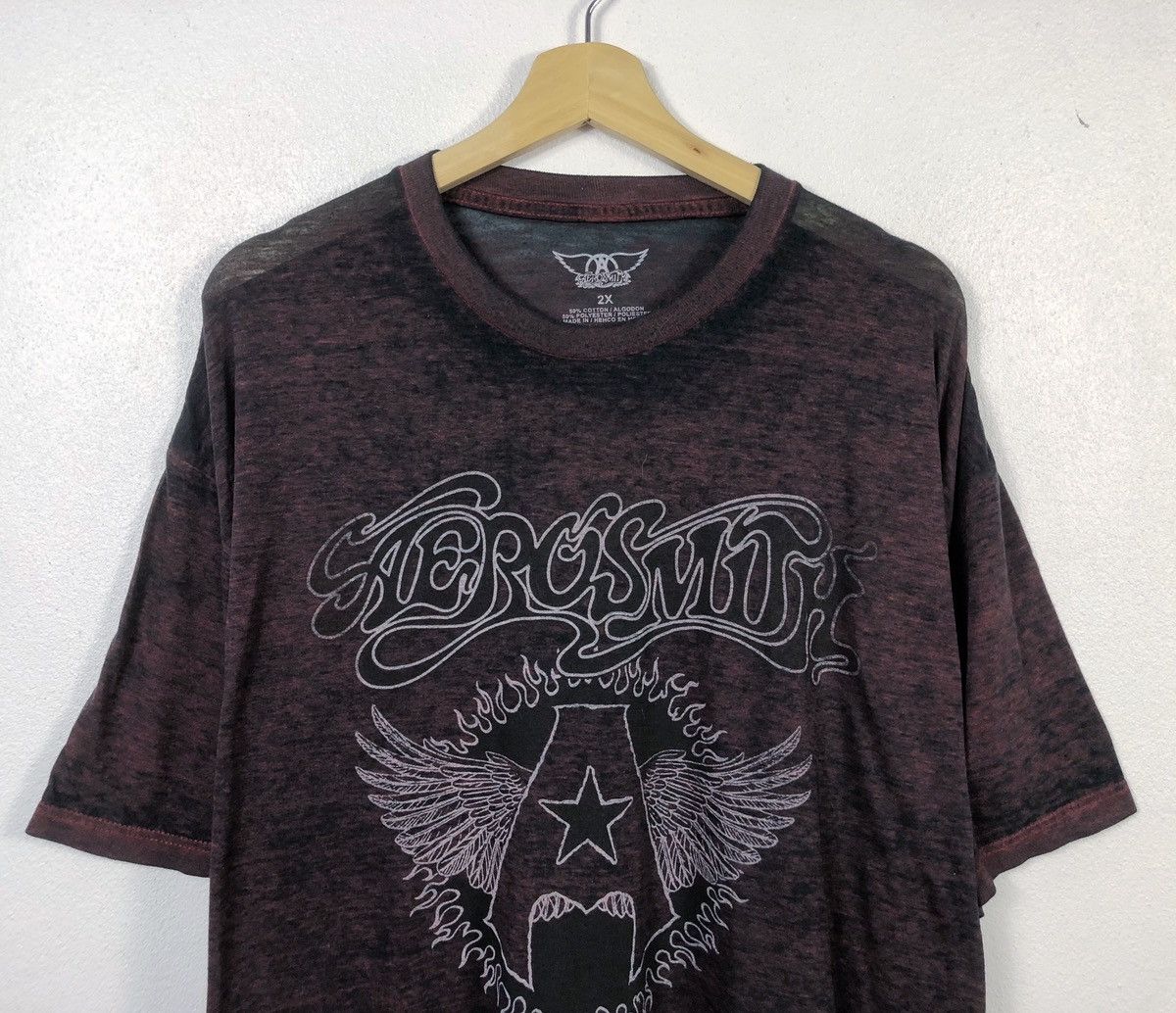 Aerosmith Rare Aerosmith X Mad Engine 50/50 Band Tee Size US XXL / EU 58 / 5 - 2 Thumbnail