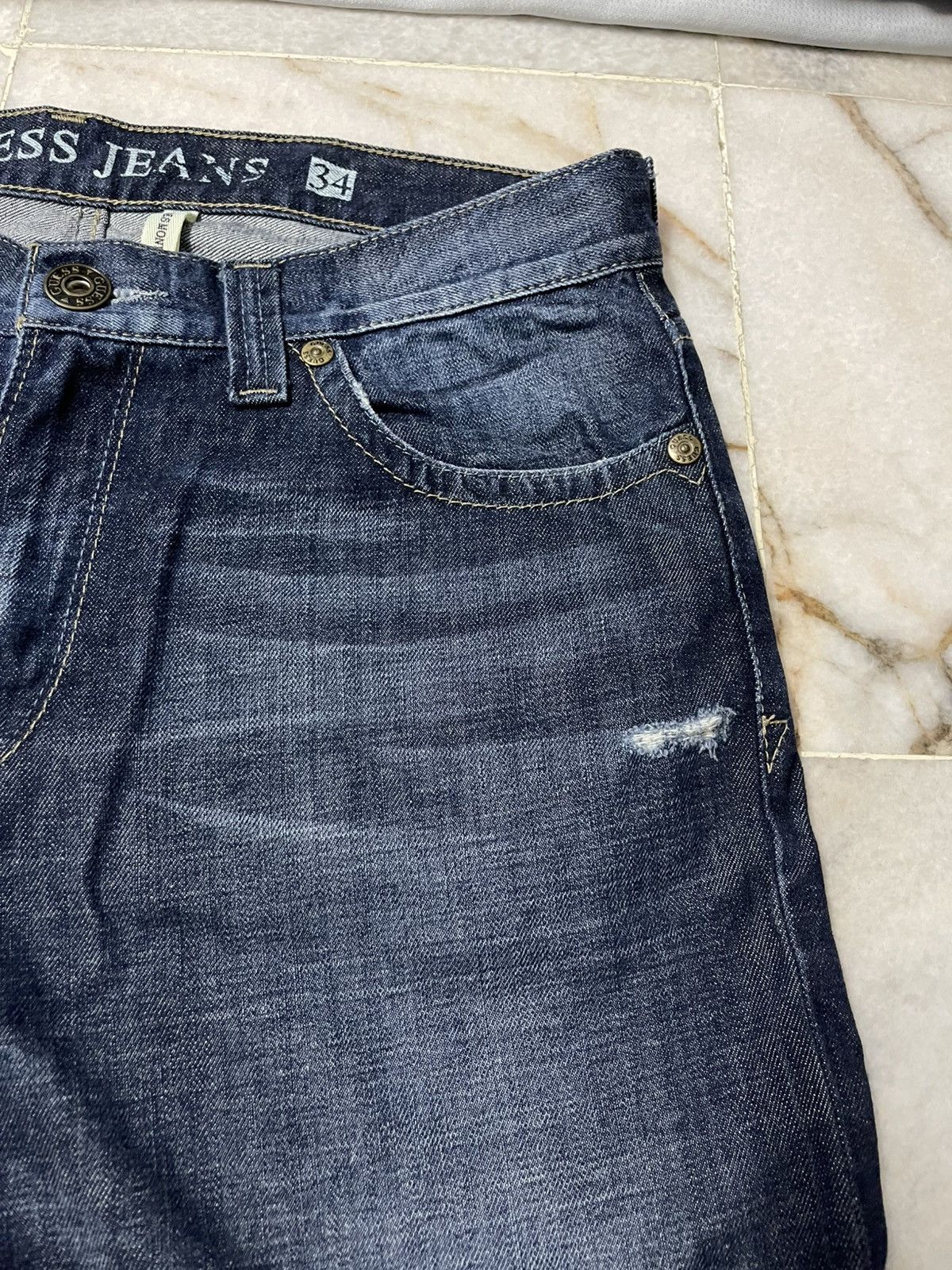 Guess × Japanese Brand Guess Denim Jeans Blue Size US 34 / EU 50 - 3 Thumbnail