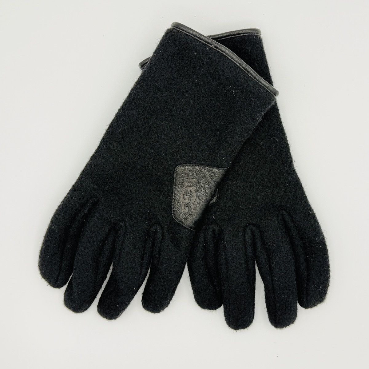 Ugg UGG Black Wool / Fleece & Leather Winter Gloves - Large Size ONE SIZE - 1 Thumbnail