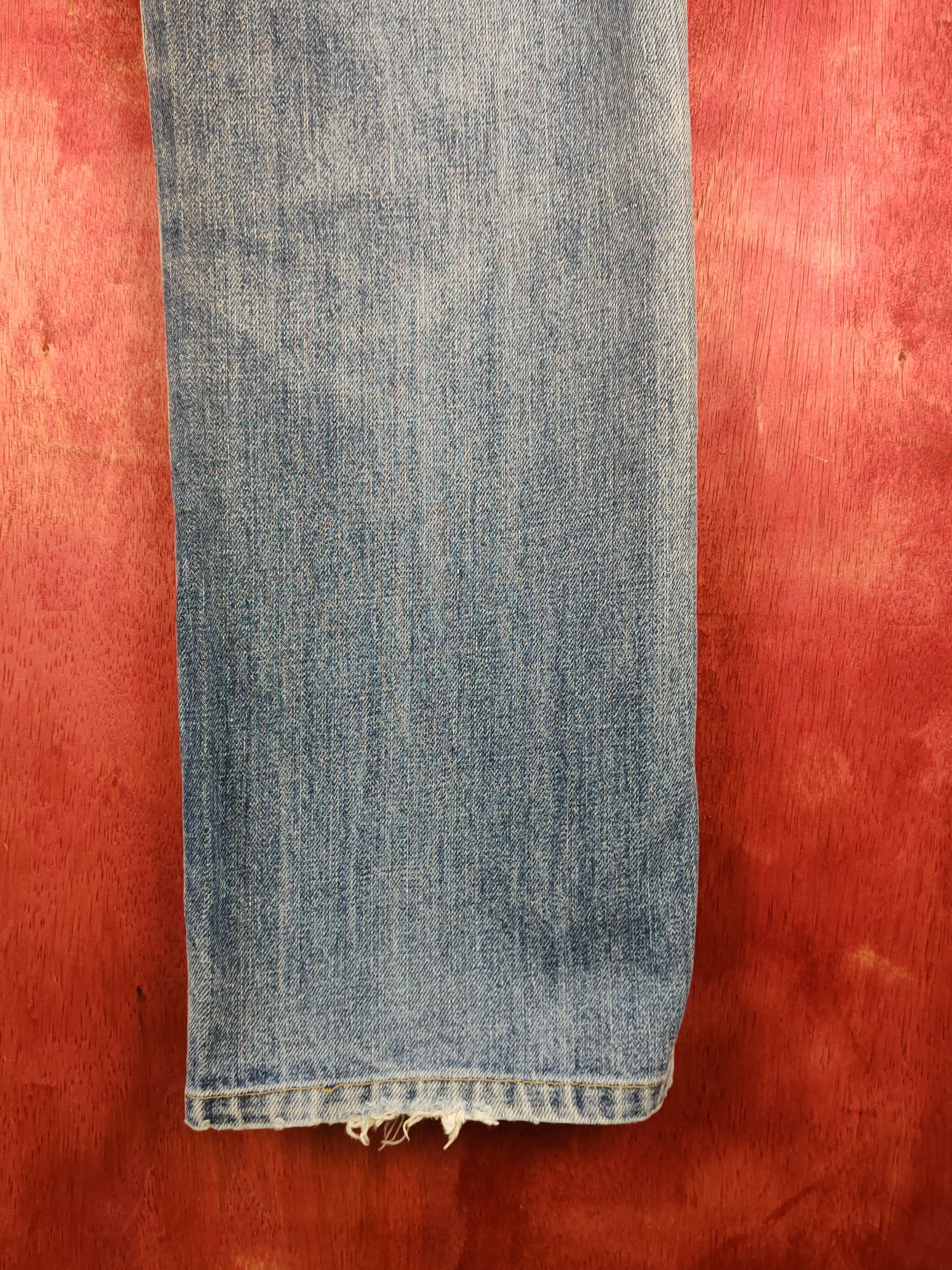 Japanese Brand Uniqlo Blue Distressed Ripped Jeans #S2194 Size US 32 / EU 48 - 12 Thumbnail