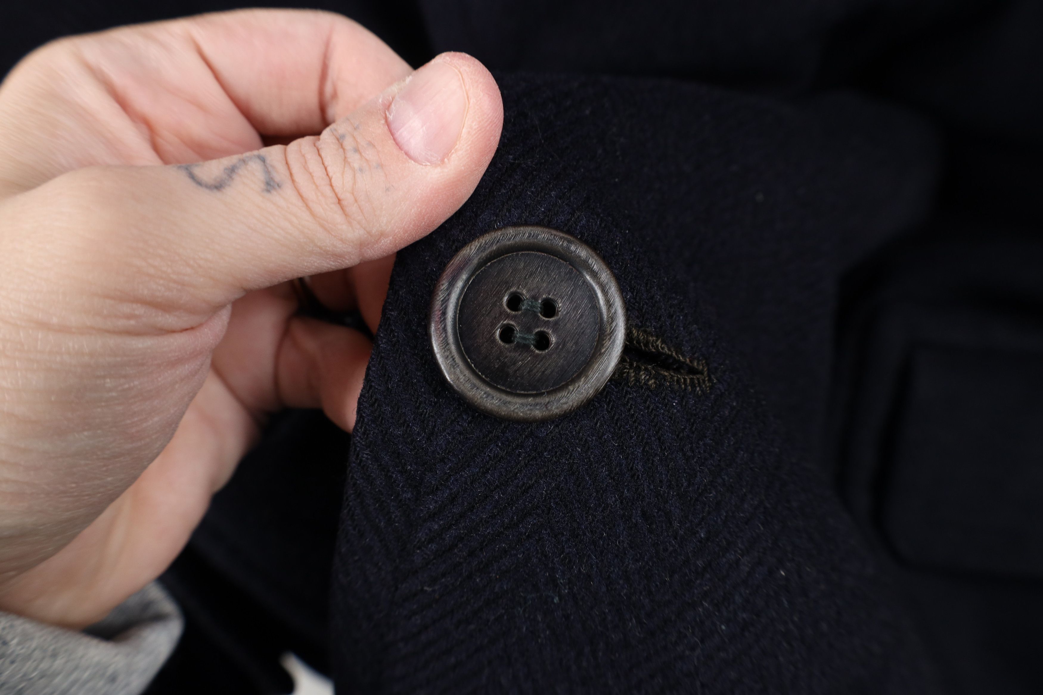 Vintage Vintage 50s 60s Rockabilly Heavy Herringbone Coat Jacket US Size US XXL / EU 58 / 5 - 8 Thumbnail
