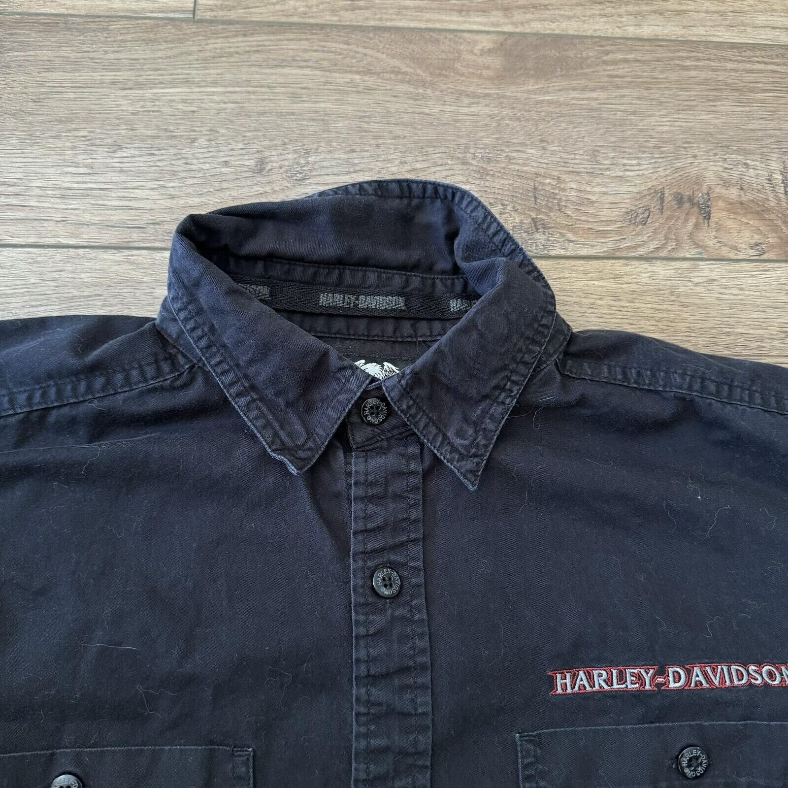 Harley Davidson Vintage Y2K Harley Davidson Black Biker Shirt Motorcycle M Size US M / EU 48-50 / 2 - 4 Thumbnail