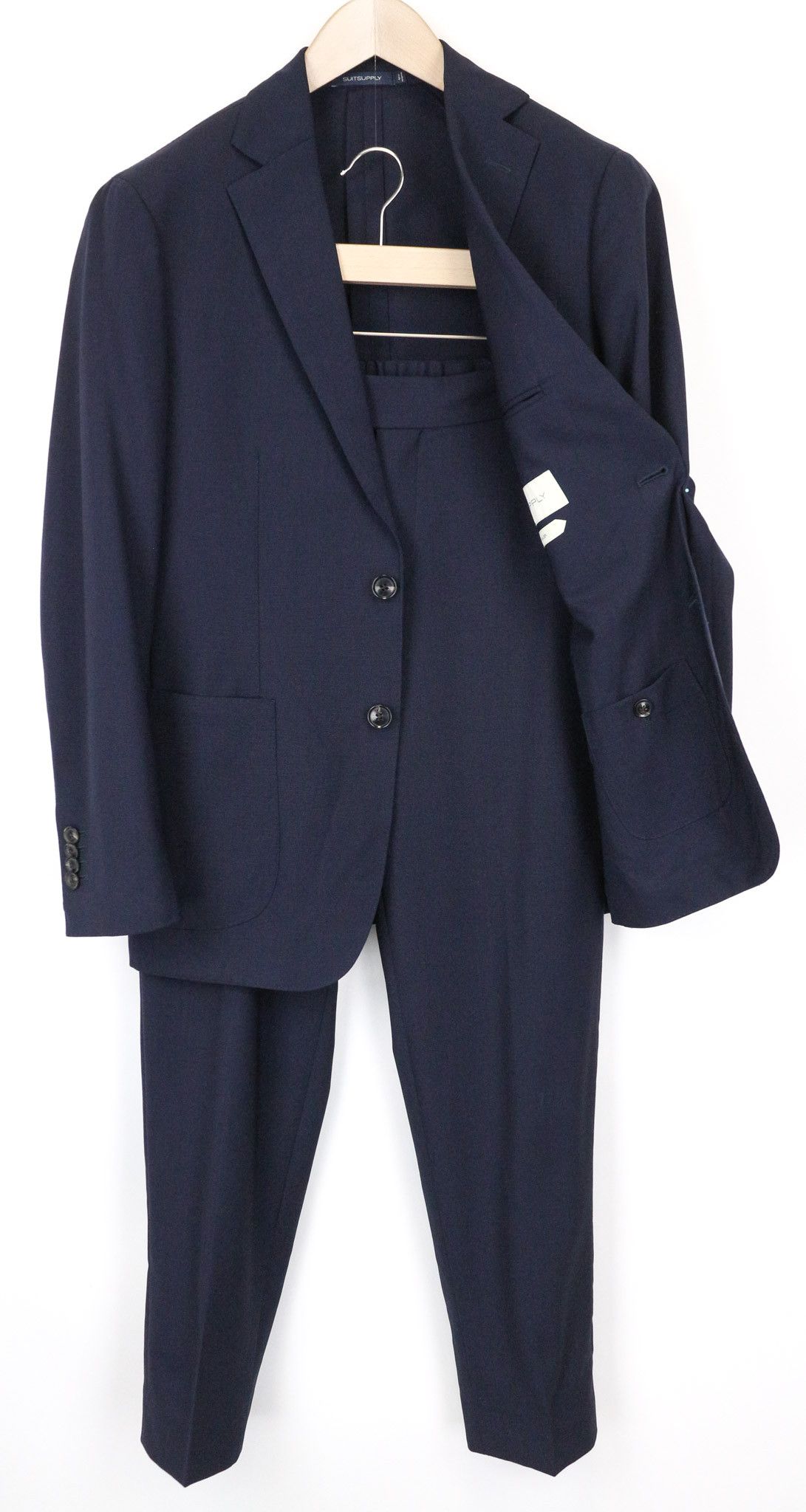 Suitsupply HAVANA TRAVELLER UK36S Wool Blue Unlined 2 Piece 77734 Size 36S - 1 Thumbnail