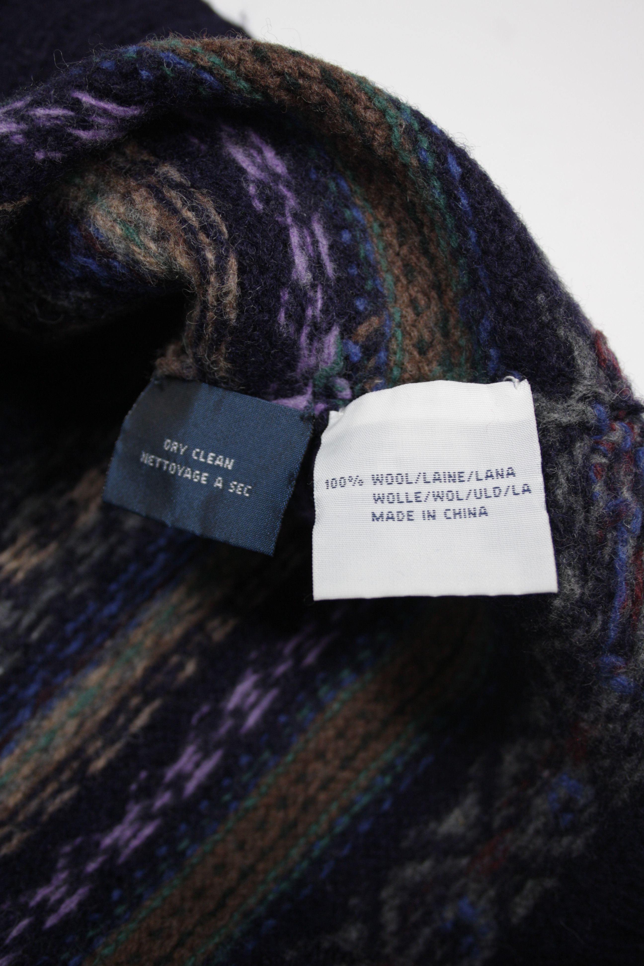 Polo Ralph Lauren × Vintage Polo 90s Vintage Fair Isle Turtleneck Wool Hand Knit Sweater Size US XL / EU 56 / 4 - 7 Thumbnail