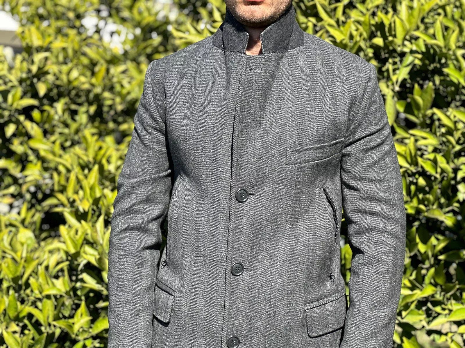 Fay Fay Trench Coat Knit Made Special Elements Size M Slim F Size US M / EU 48-50 / 2 - 6 Thumbnail