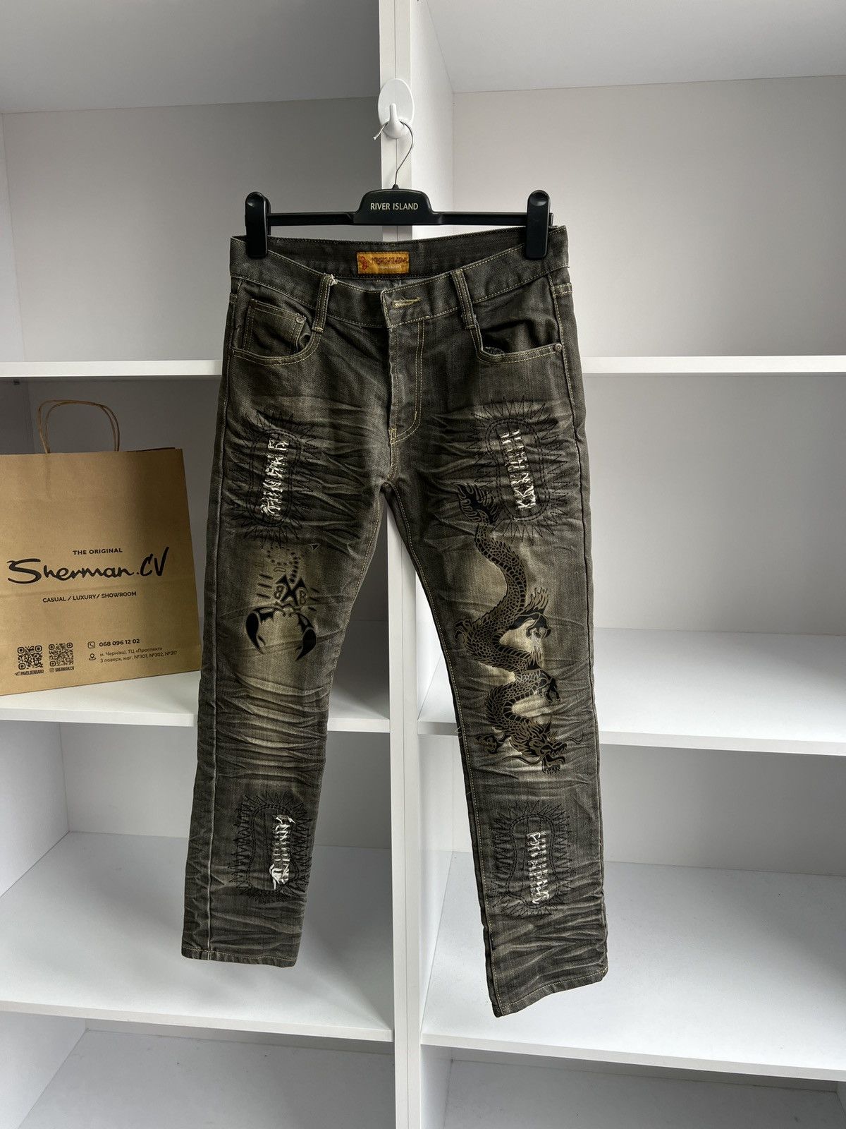 Japanese Brand × Vintage Vintage Japanese Style Archival Embroidered Pants Size US 32 / EU 48 - 6 Thumbnail