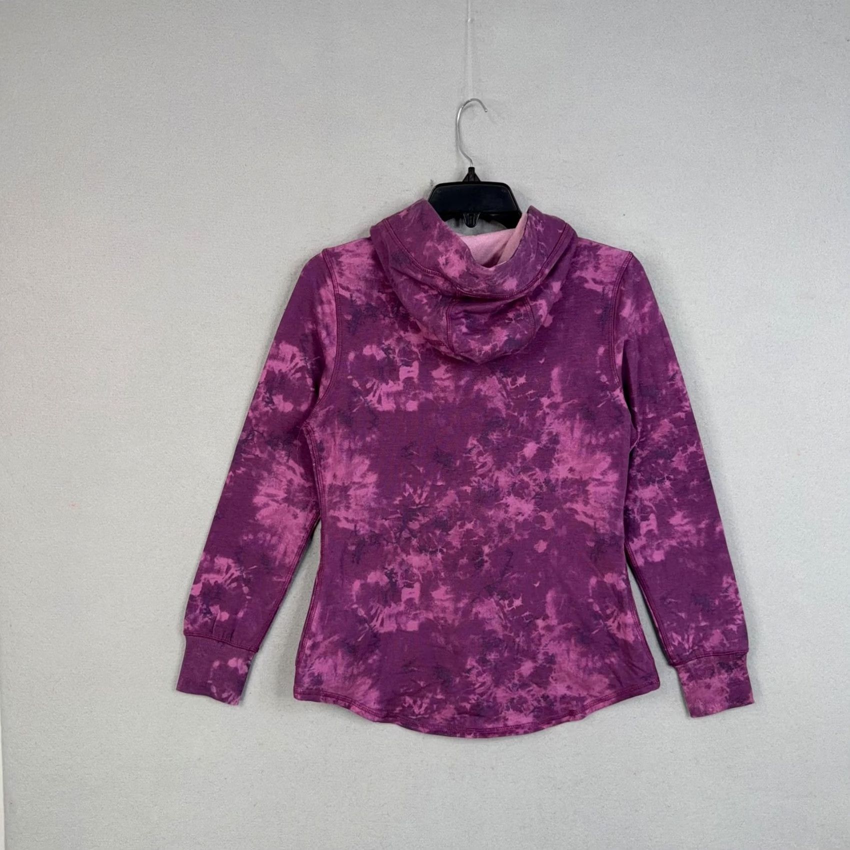Vintage Susan G. Komen Hoodie Womens Small Purple Tie Dye Full Zip Fleece Awareness NWT Size S / US 4 / IT 40 - 5 Thumbnail