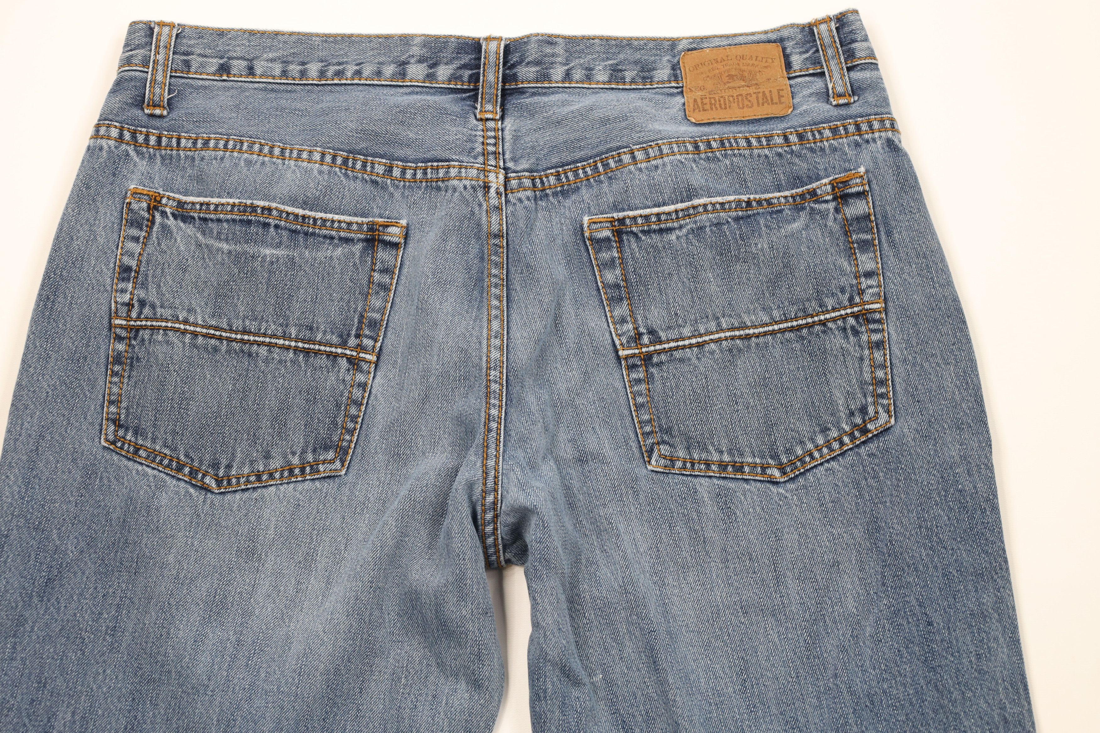 Aeropostale Vintage Y2K Aeropostale Wide Leg Bootcut Denim Jeans Blue Size US 36 / EU 52 - 11 Thumbnail