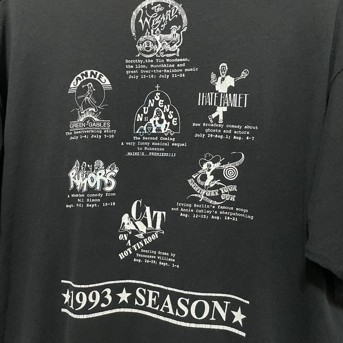 Vintage 1993 Lakewood Maine's Summer Theatre Tech Crew T Shirt Size US XL / EU 56 / 4 - 2 Thumbnail